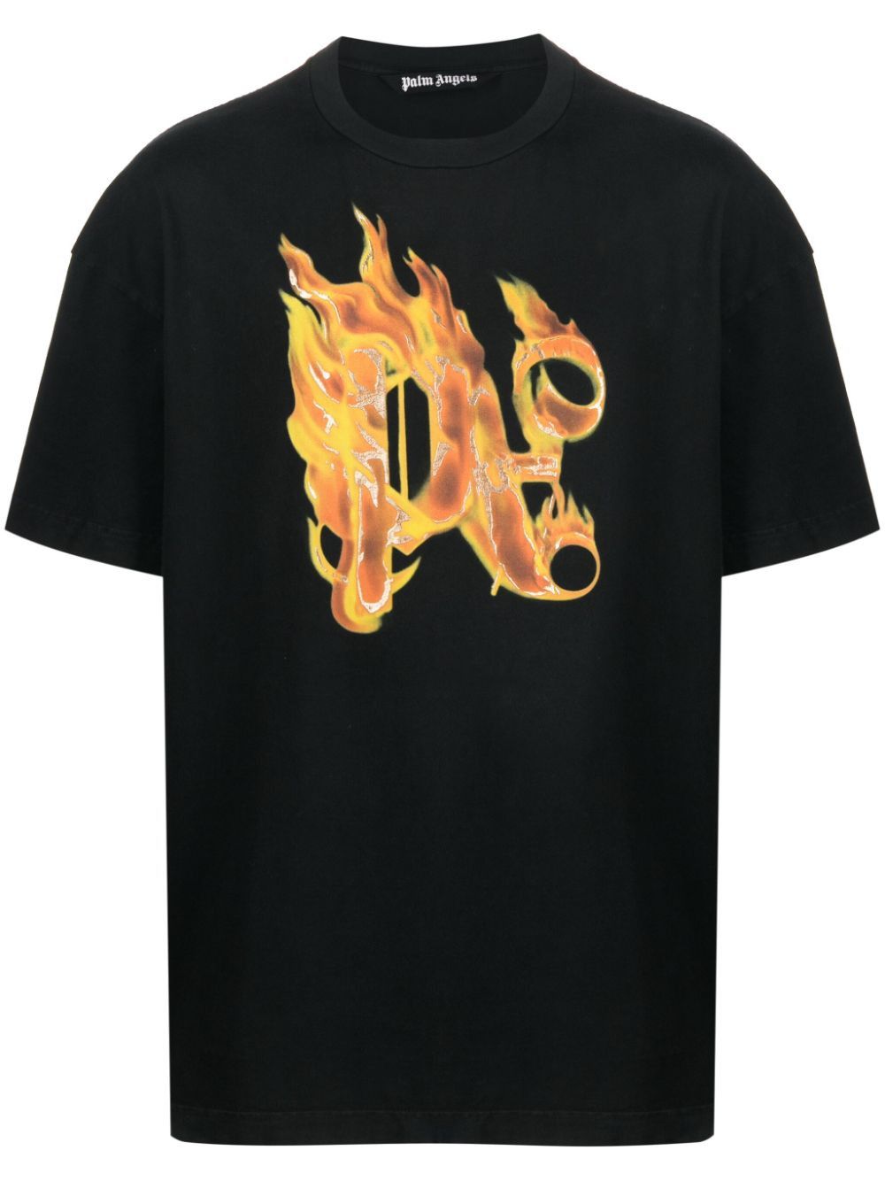 o1s22i1n1224 'Burning Monogram T-Shirt in Black