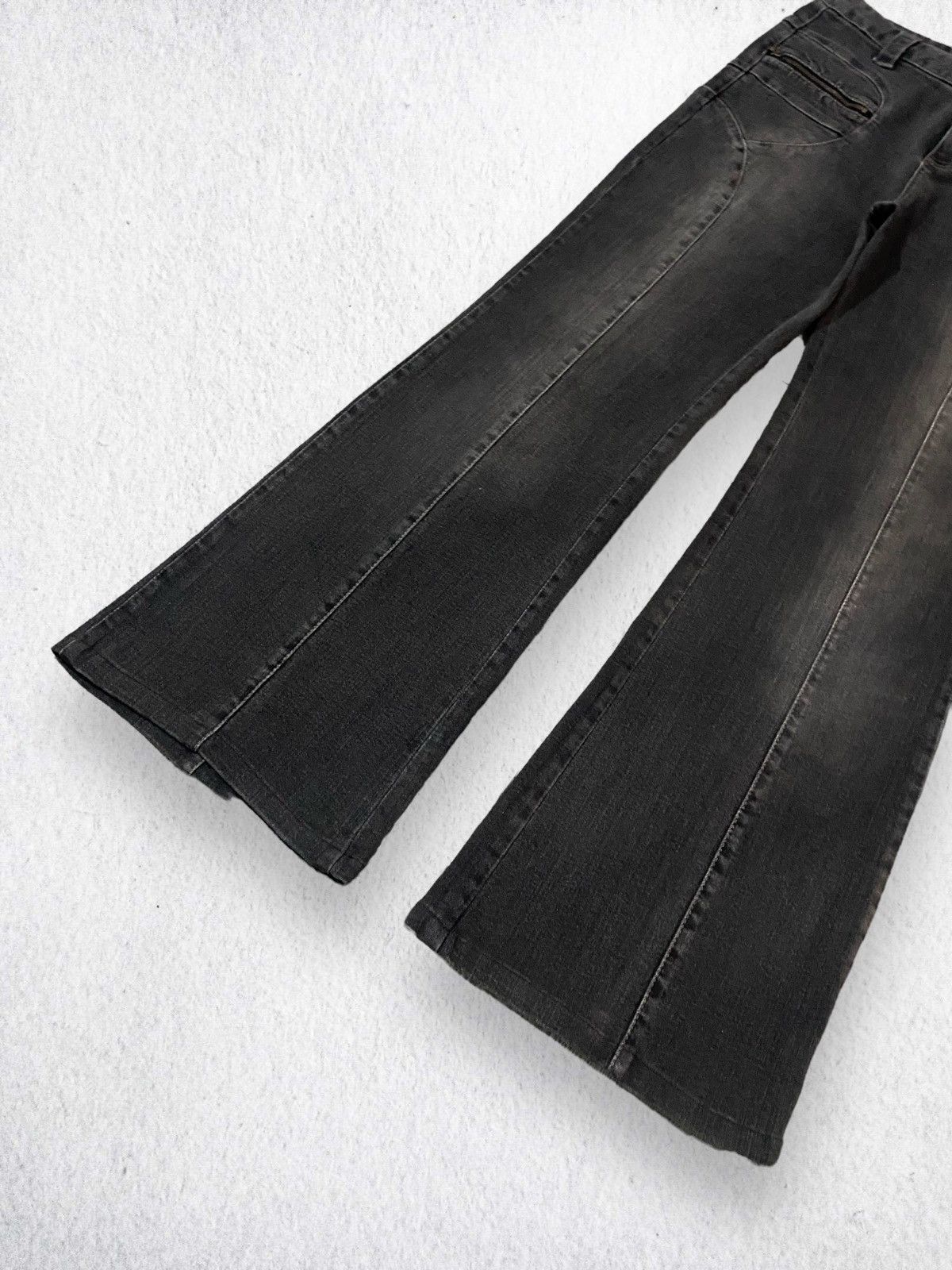 20471120 Vintage Japan Nuovo Pintuck Creased Flare Jeans Size US 30 / EU 46 - 5 Thumbnail