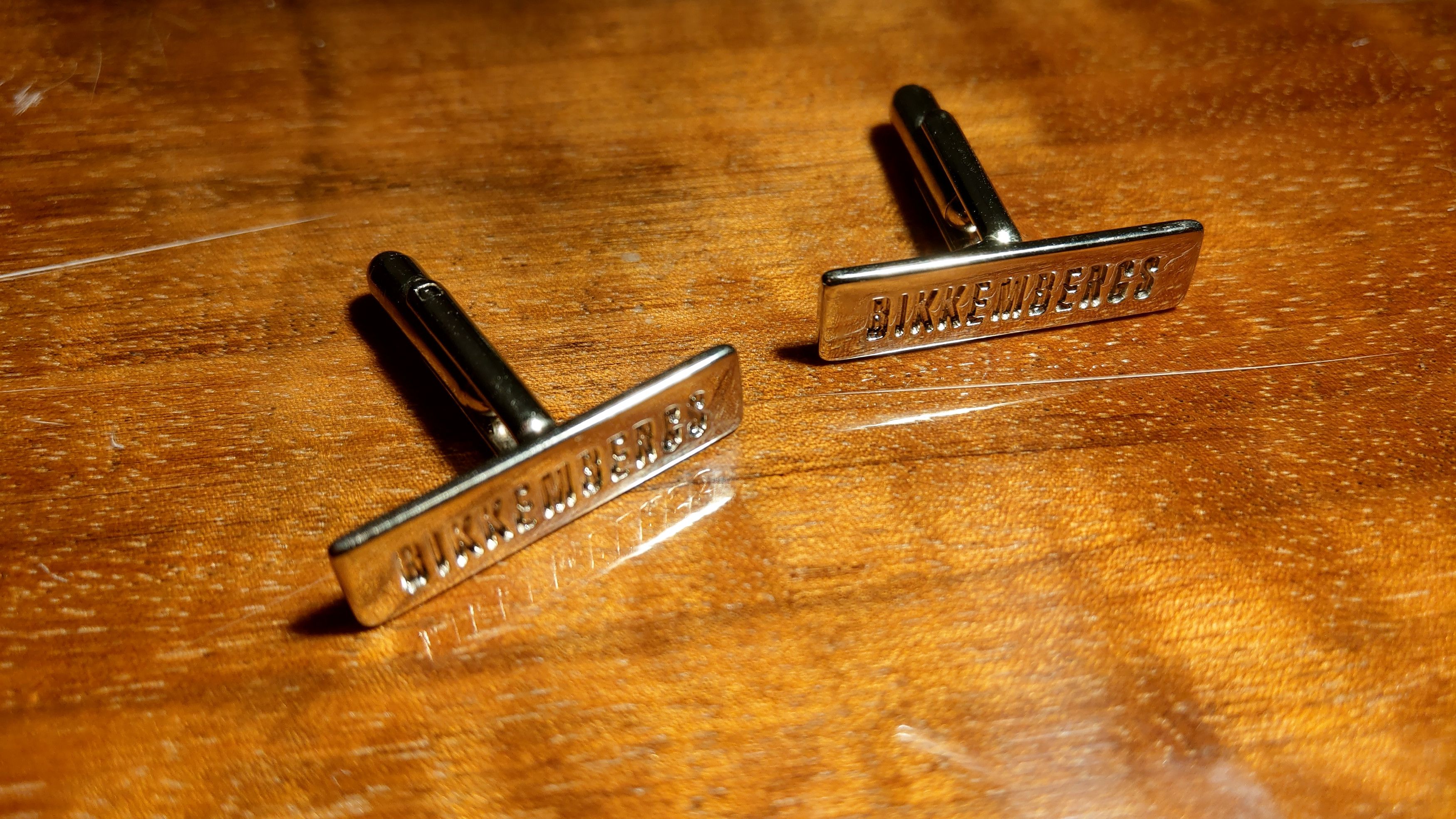 Dirk Bikkembergs Metal Typography Cufflinks BIKKEMBERGS [rare] Engraved Pins Size ONE SIZE - 2 Thumbnail