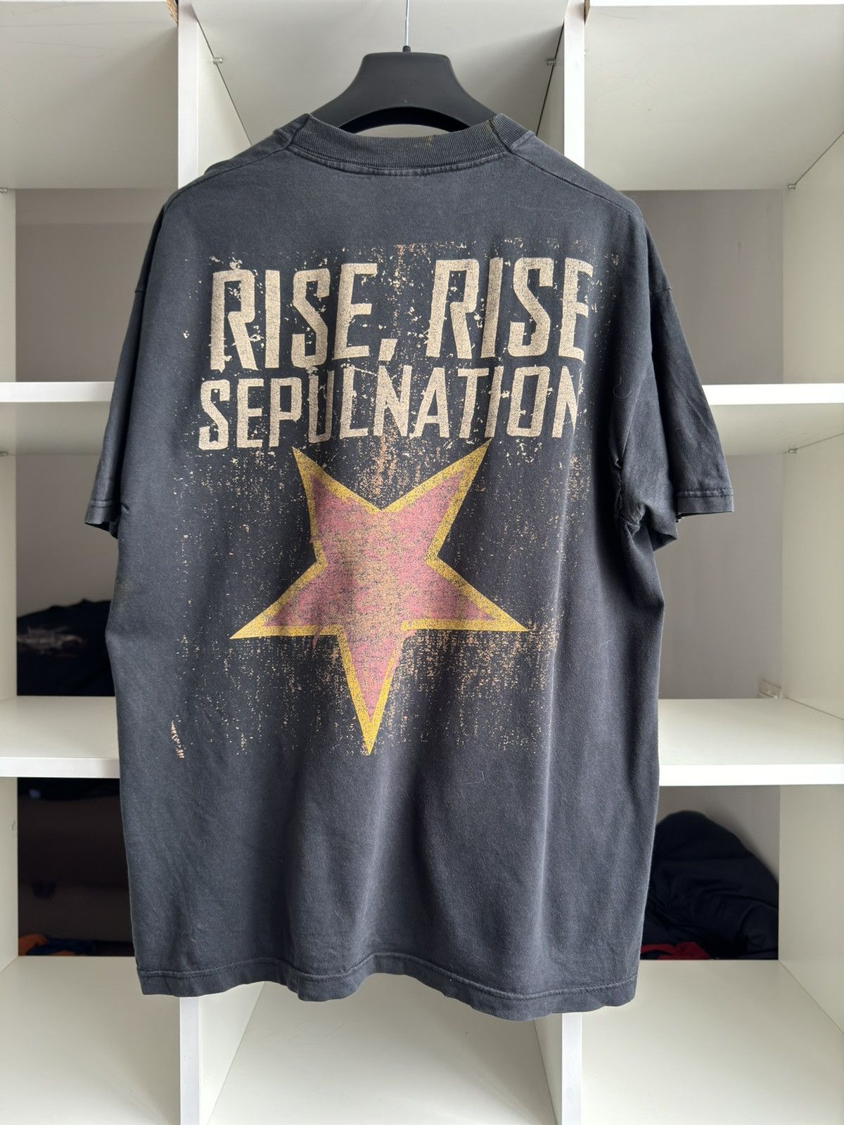 Band Tees Vintage 99 RATM Rise Rise Sepulnation Socialist Band Tee Size US L / EU 52-54 / 3 - 4 Thumbnail