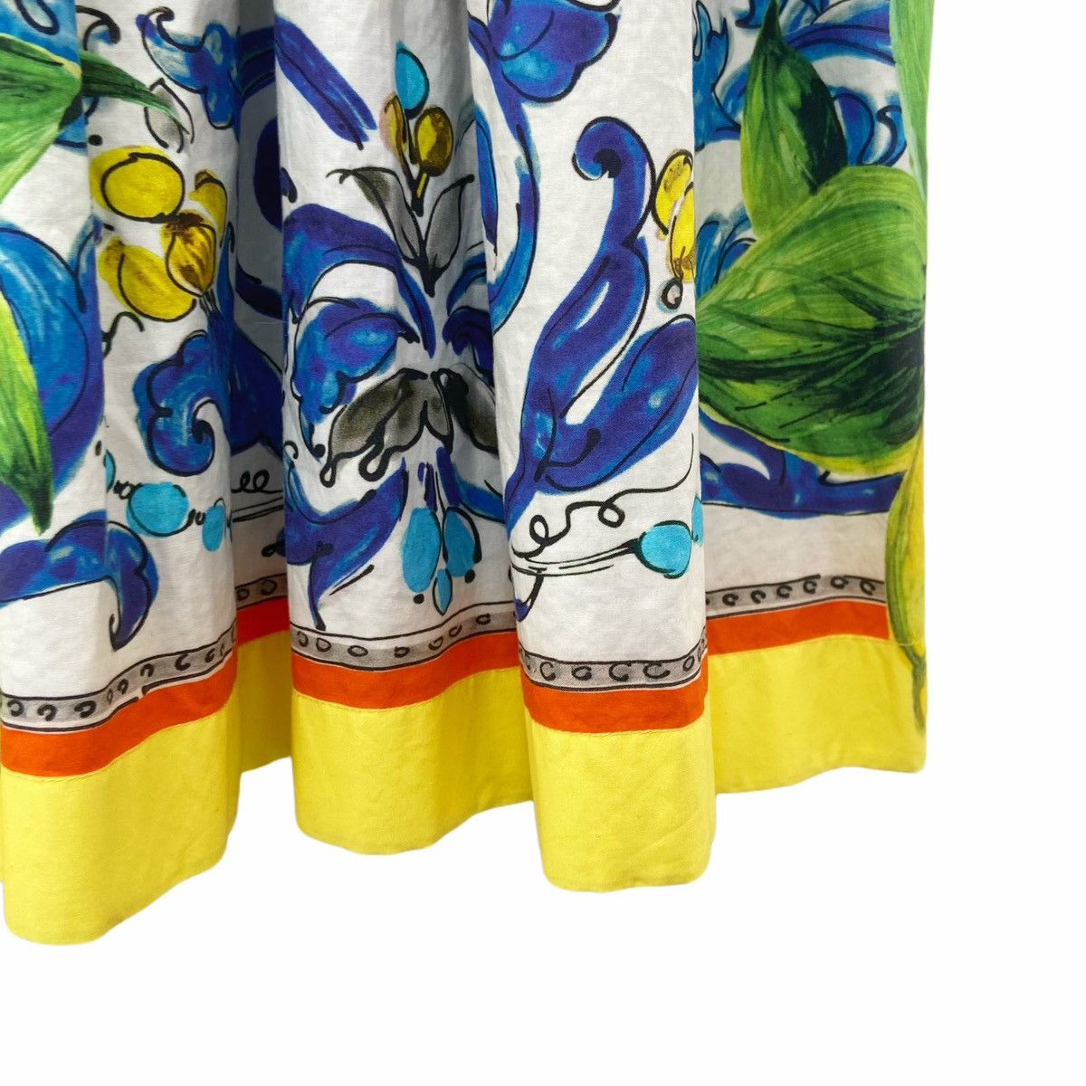 Dolce & Gabbana Dolce&Gabbana Blue And White Porcelain Lemon Print K26WX Size S / US 4 / IT 40 - 4 Thumbnail