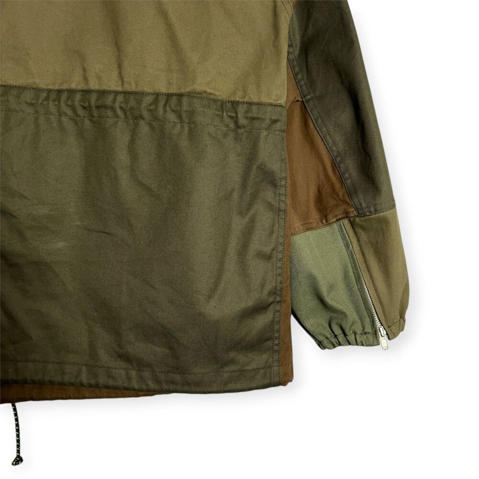 KUON KUON Japan Patchwork Hooded Zip Jacket L Olive Oversized NWT Size US L / EU 52-54 / 3 - 13 Thumbnail
