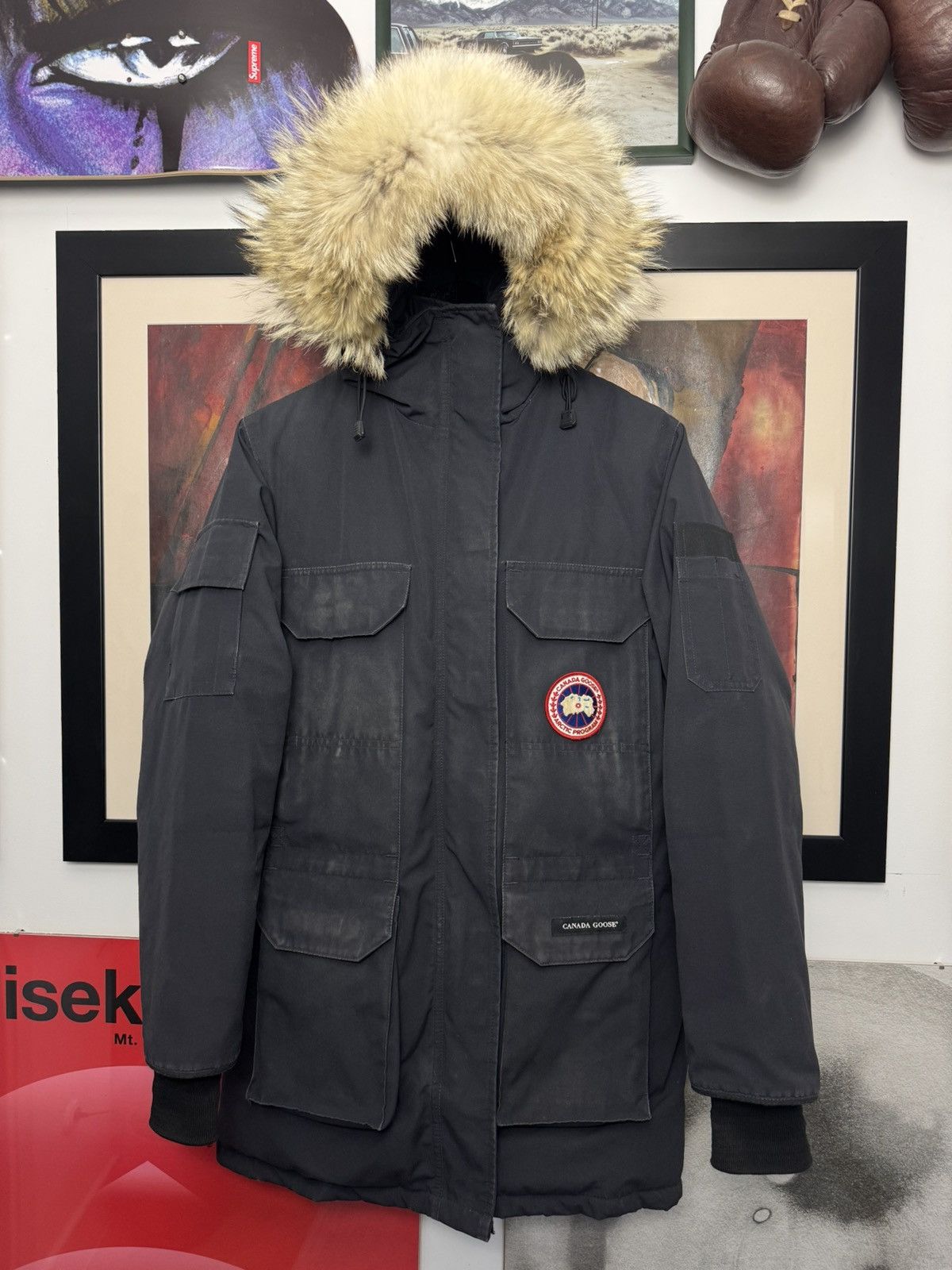 Canada Goose Canada Goose Expedition Navy Down Fur Coat Parka Jacket Size XS / US 0-2 / IT 36-38 - 1 Thumbnail