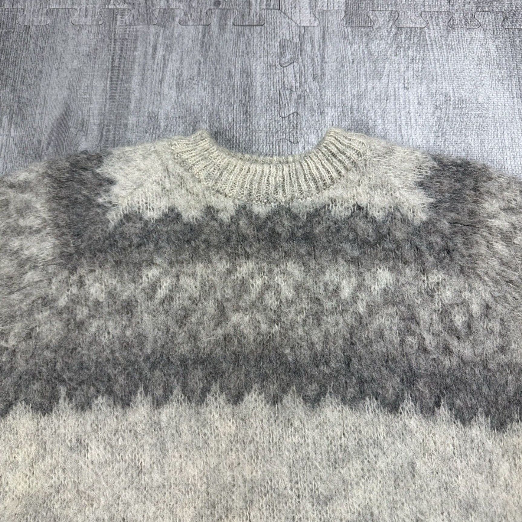 Vintage Vintage Stobi Nordic Knit Fleece Sweater Adult Medium Gray Striped Pullover Unisex Winter Size M / US 6-8 / IT 42-44 - 2 Thumbnail