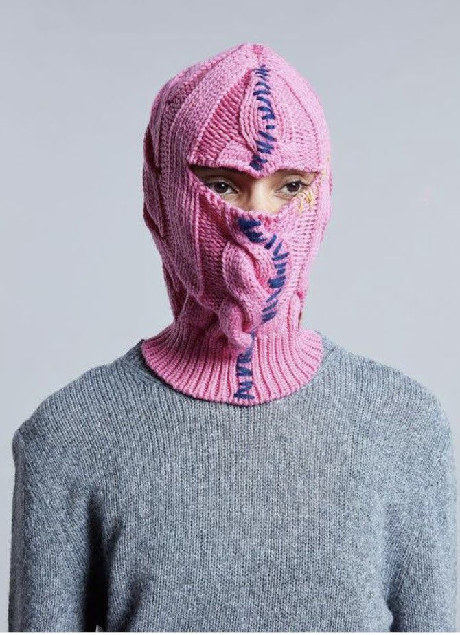 image of Marni O1W1Db10524 Size: Os / Wool Virgin Balaclava In Pink, Women's
