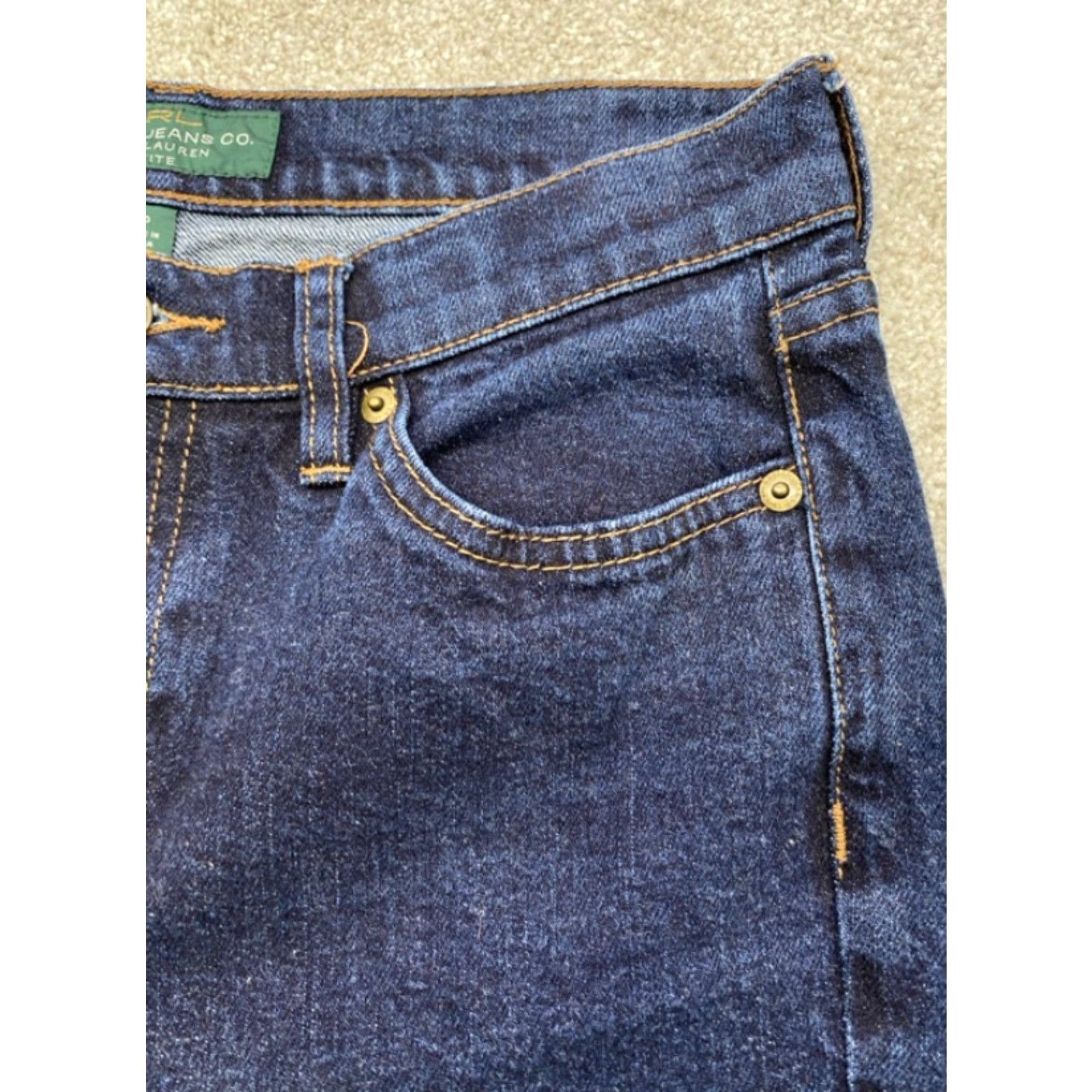 Ralph Lauren Lauren Ralph Lauren Jeans Women 6P Blue Denim Classic Straight Leg Jeans Fits: Classic 29" Waist 28" Inseam XS? Size 28" / US 6 / IT 42 - 5 Thumbnail