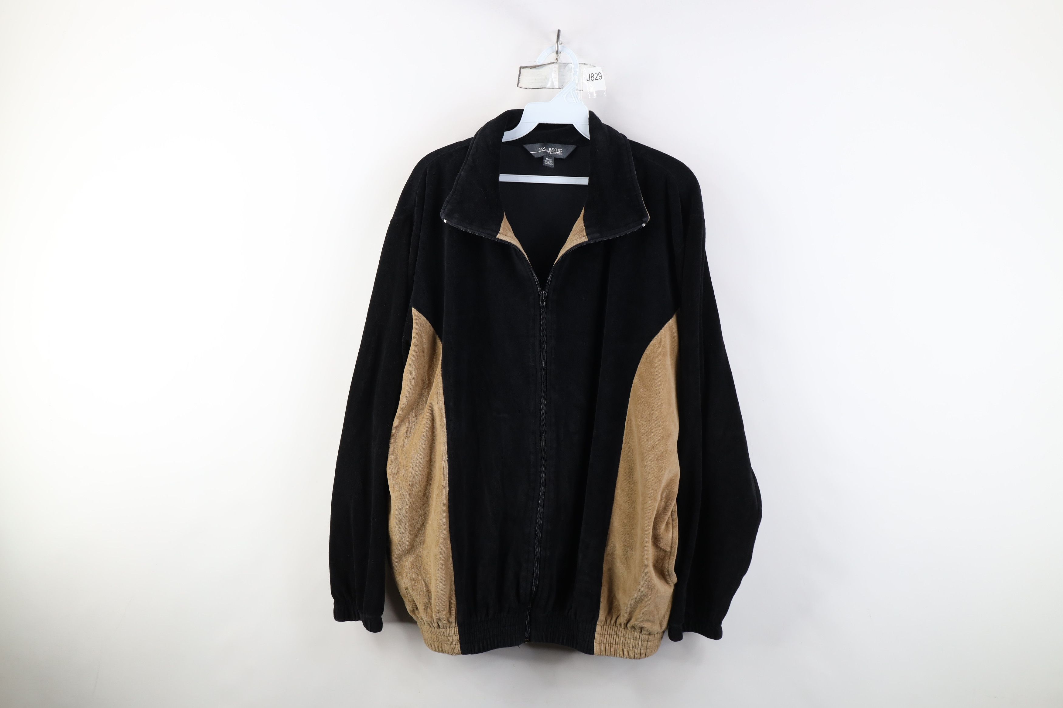 Vintage Vintage Y2K Streetwear Block Velour Track Jacket Mafia Mob Size US M / EU 48-50 / 2 - 1 Thumbnail
