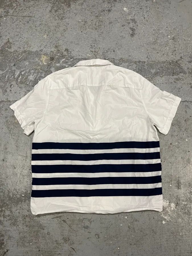 Acne Studios Acne Studios White & Navy Striped Shirt Size US M / EU 48-50 / 2 - 6 Thumbnail