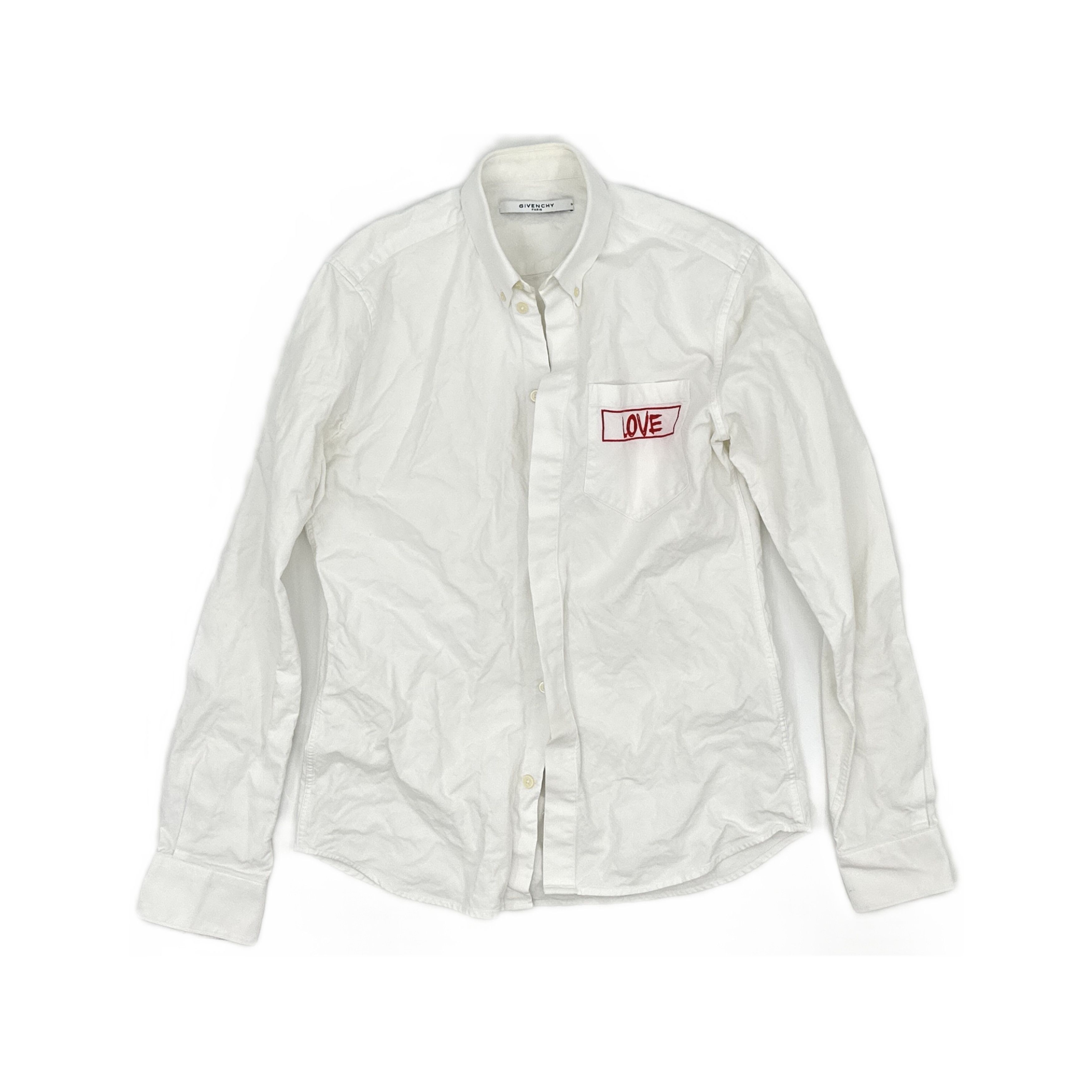 Givenchy Givenchy Love Embroidery Button Up Shirt Size S Size US S / EU 44-46 / 1 - 1 Thumbnail