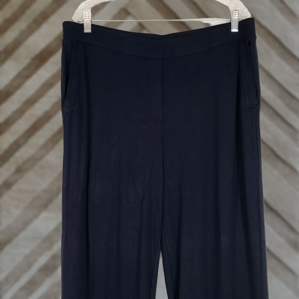 Vintage Pure Jill Eco-Terry Navy Blue Straight Leg Pants Womens L Large Navy Blue Straight Leg Pants Womens Regular L Size 36" / US 14 / IT 50 - 1 Thumbnail