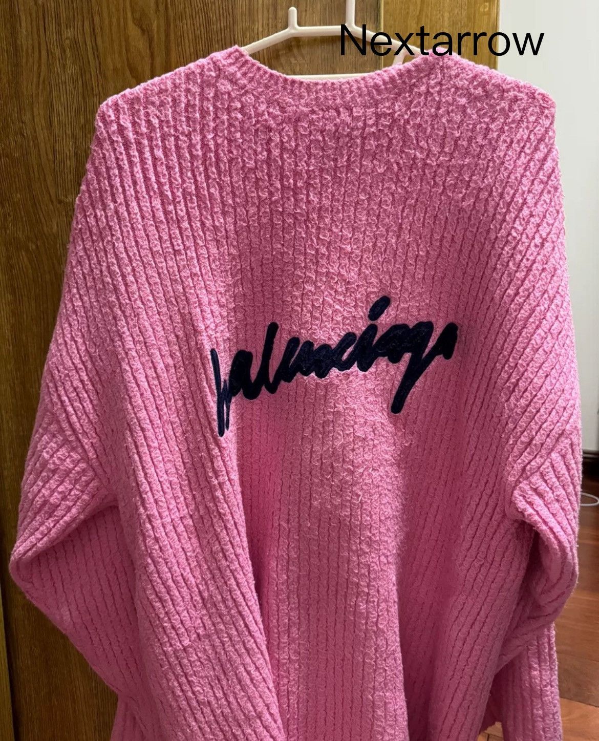 Balenciaga pink sweater best sale