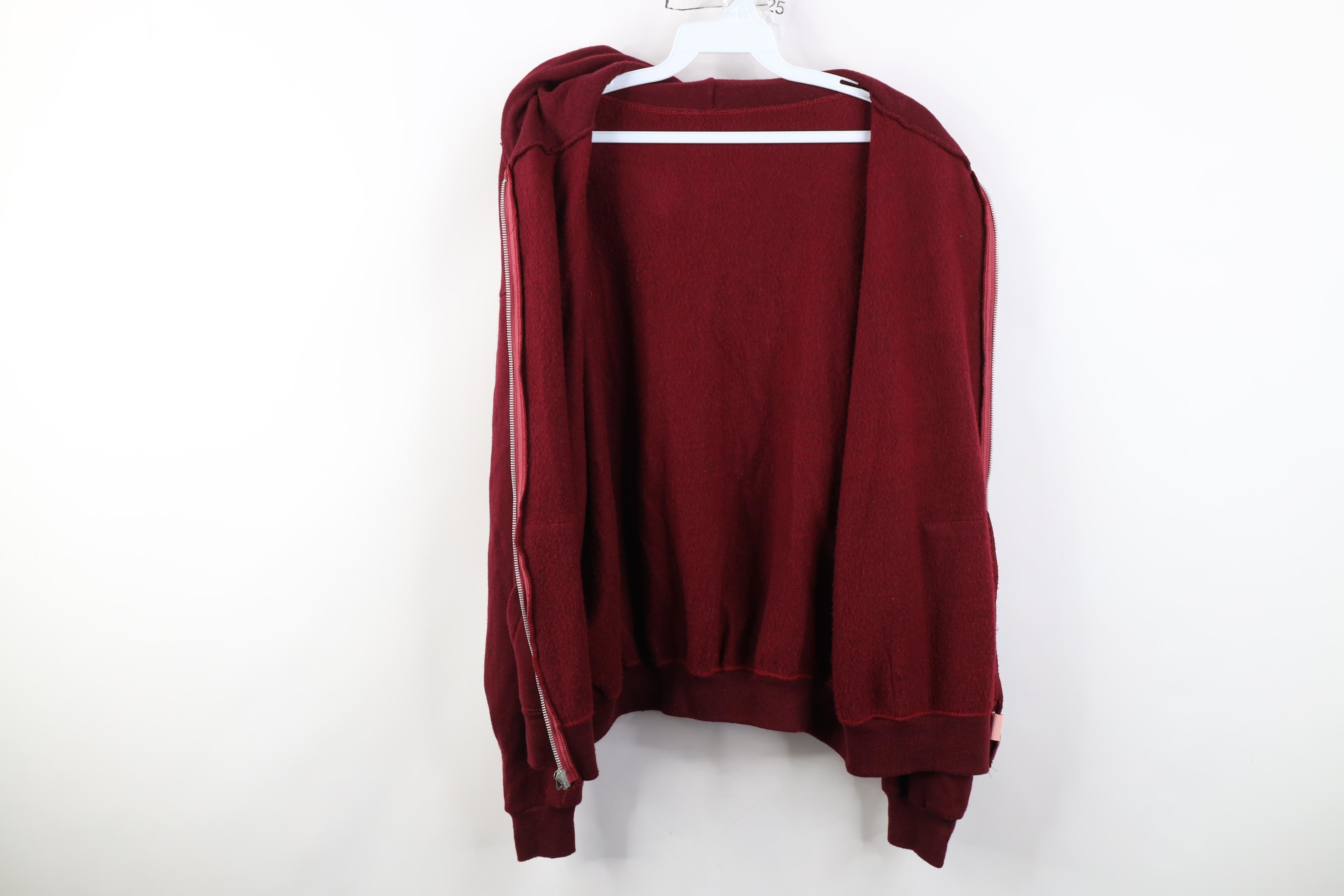 Vintage Vintage 70s Streetwear Full Zip Hoodie Sweatshirt Red USA Size US M / EU 48-50 / 2 - 9 Thumbnail