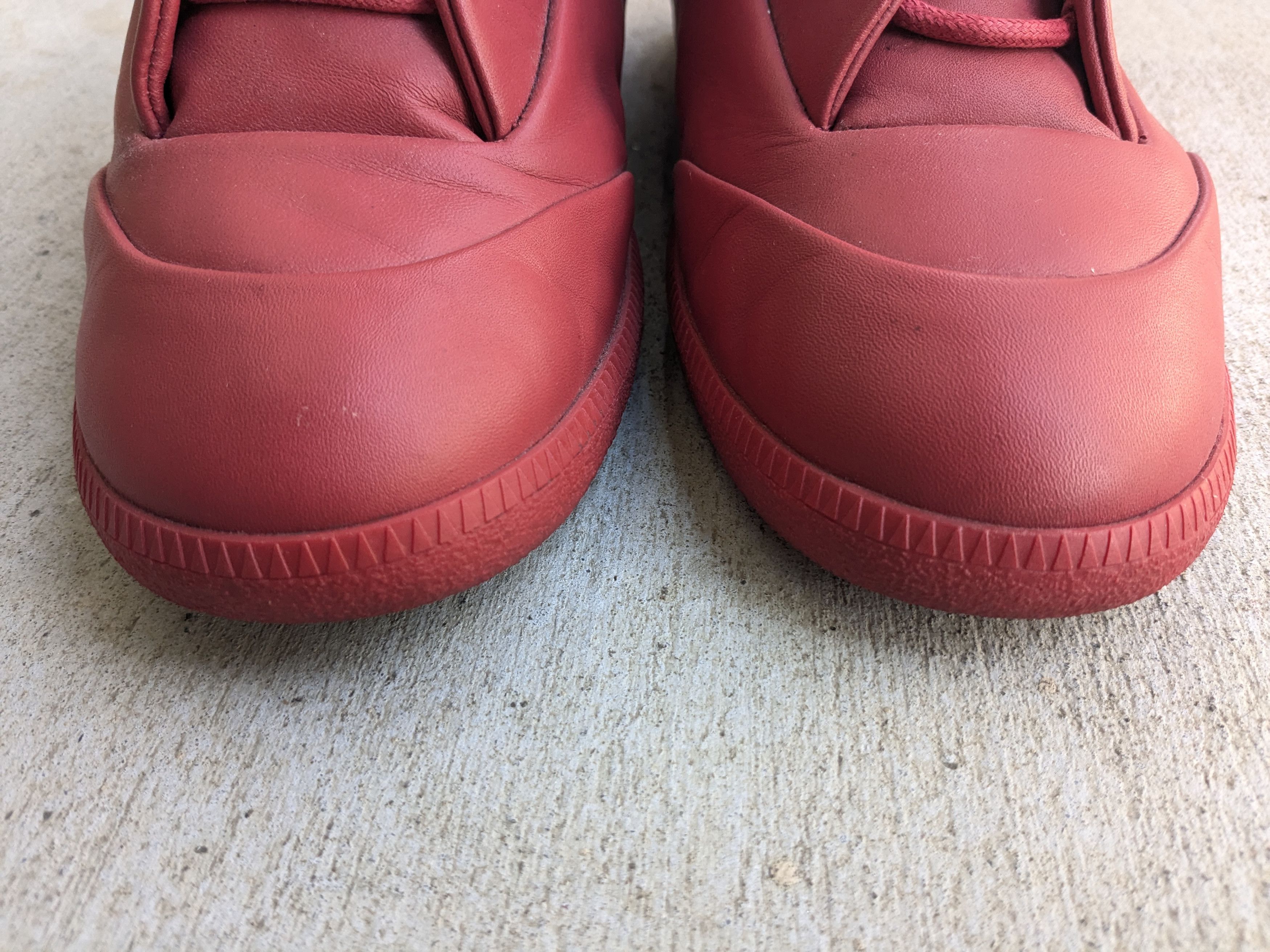 Maison Margiela Maison Margiela Future Red 13 46 High Tops Leather Sneakers Size US 13 / EU 46 - 3 Thumbnail