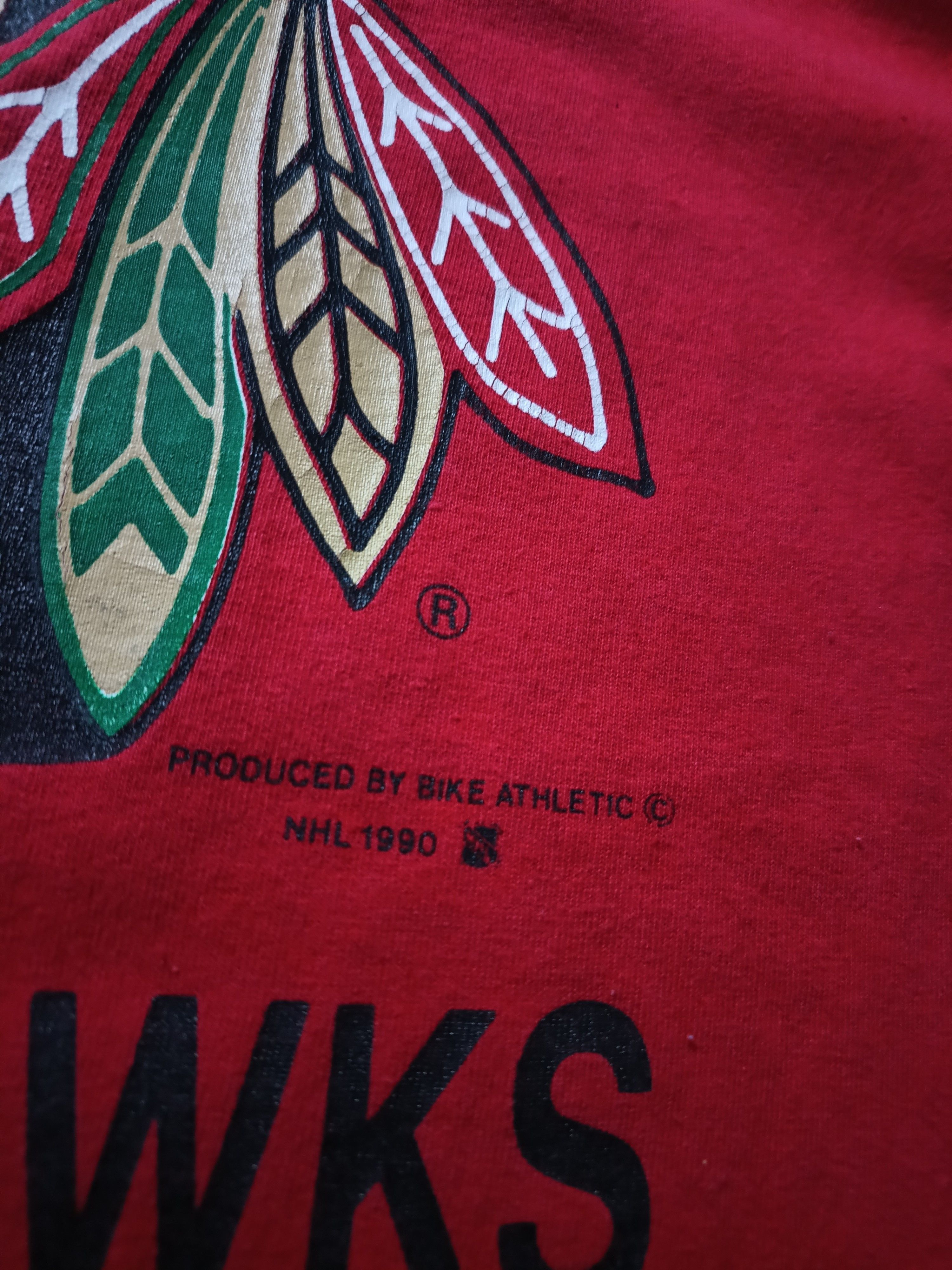 NHL × Vintage Vintage 1990 Chicago Blackhawks T-Shirt Size L NHL Size US L / EU 52-54 / 3 - 3 Thumbnail