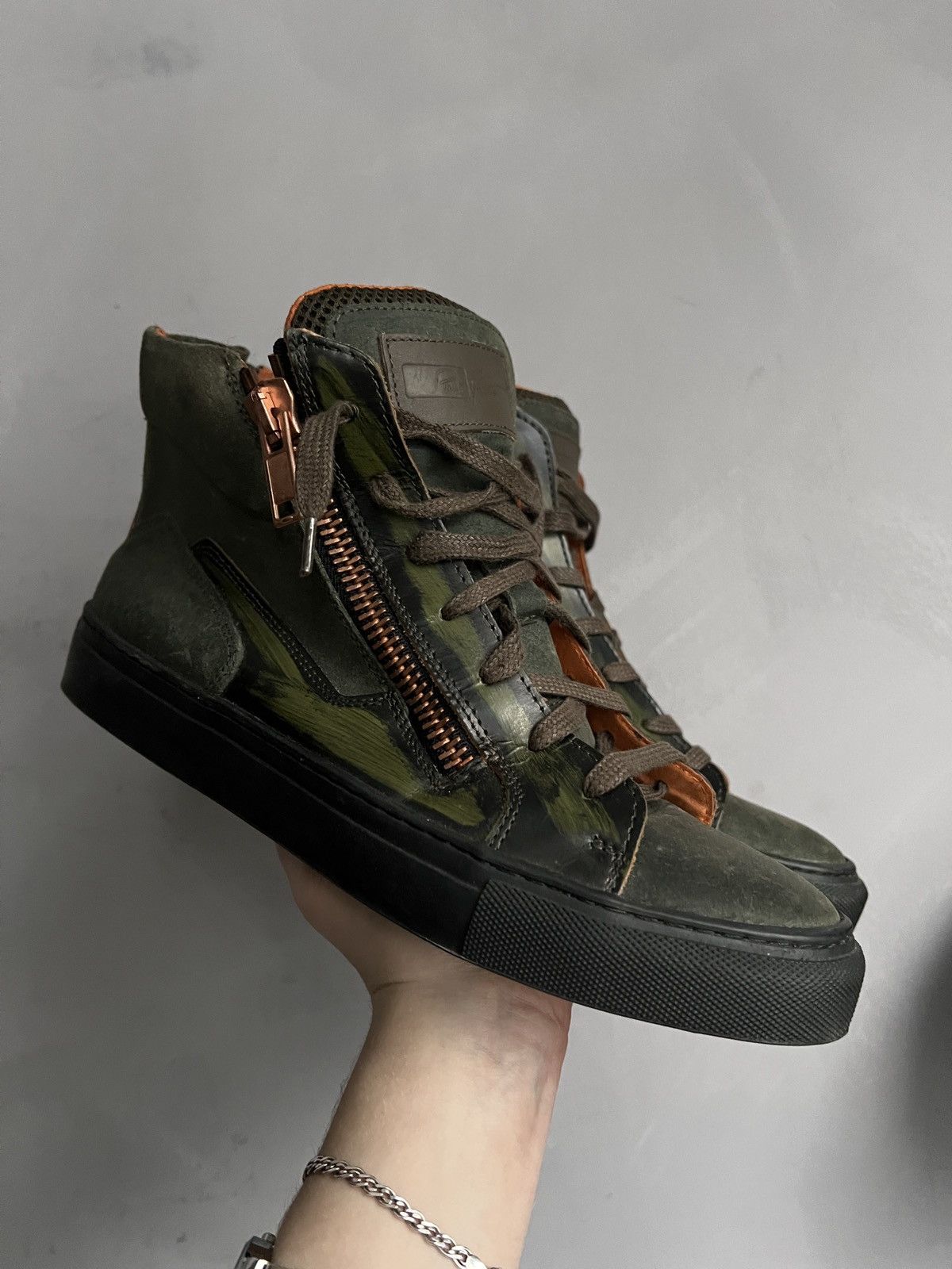 Giuseppe Zanotti Giuseppe Zanotti style high sneakers double zipper y2k Size US 7 / EU 40 - 1 Thumbnail