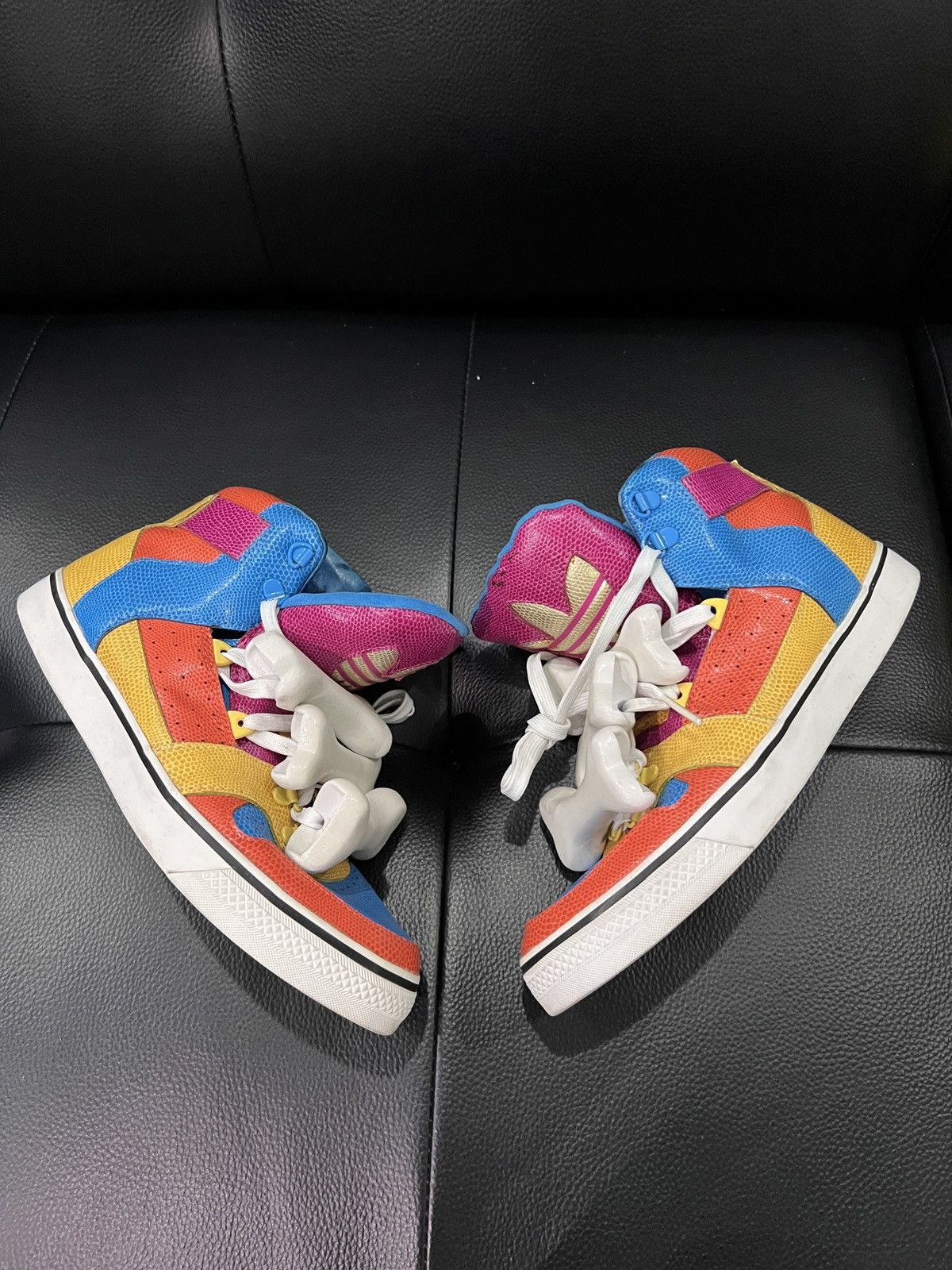 Adidas × Jeremy Scott Adidas by Jeremy Scott Colorblock Bone Sneakers Size US 7.5 / EU 40-41 - 22 Thumbnail