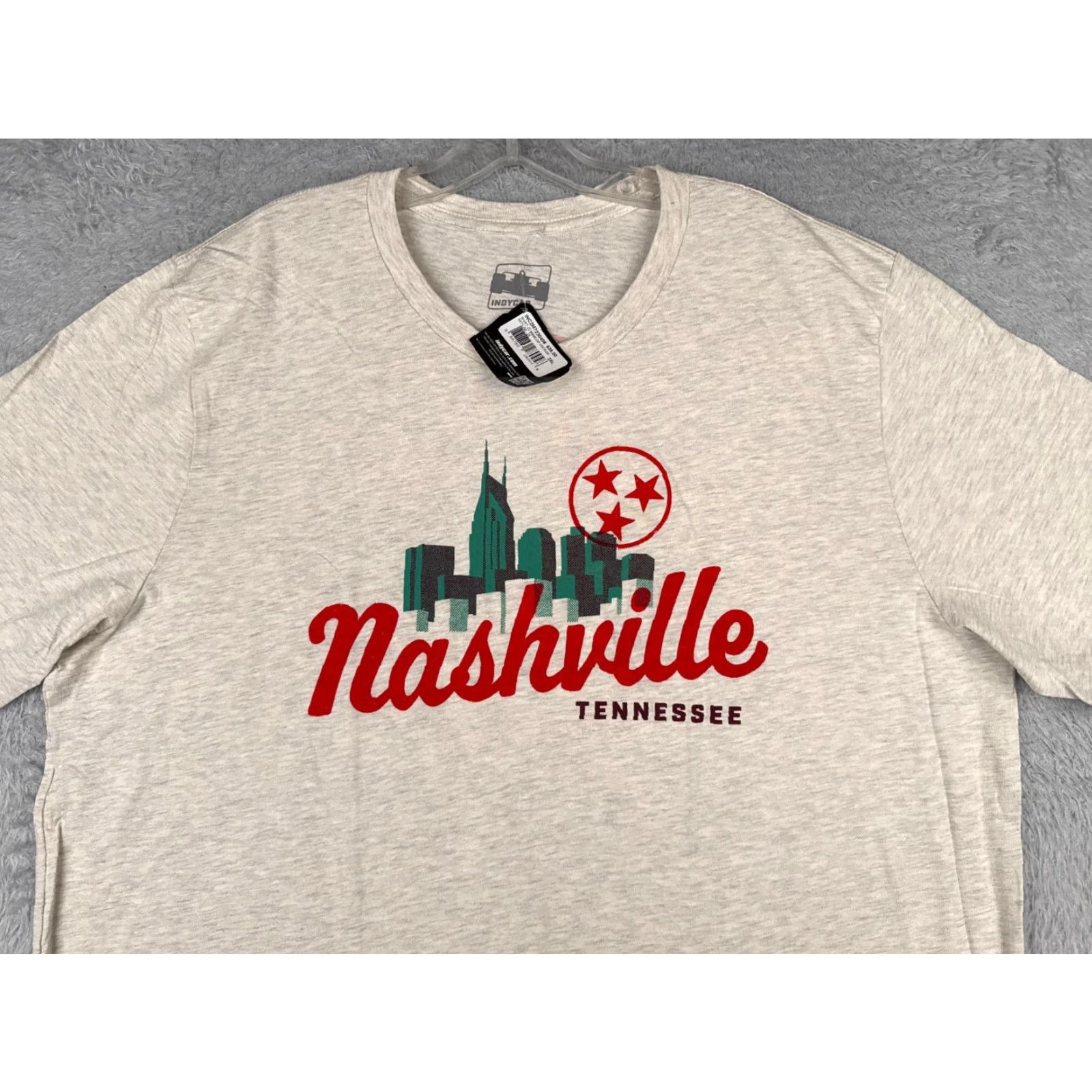 Vintage Nashville Grand Prix Shirt Adult 2XL Beige Short Sleeve Crew Neck Indycar Legends Global Merchandise Men T-Shirt Racing Cars Sign Logo All Seasons Size US XXL / EU 58 / 5 - 4 Thumbnail