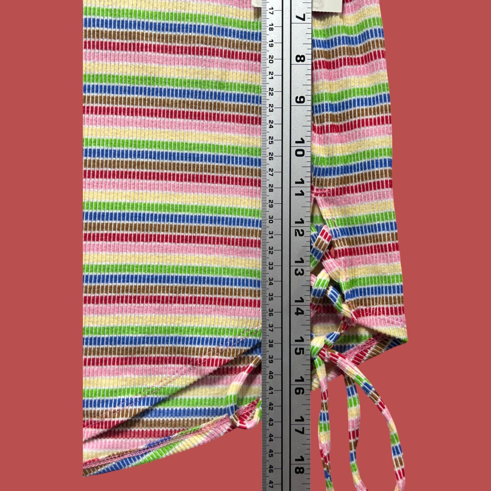 Other Pride - Women's Mid-Rise Mini Asymmetrical Skirt Rainbow Str Size 32" / US 10 / IT 46 - 8 Thumbnail