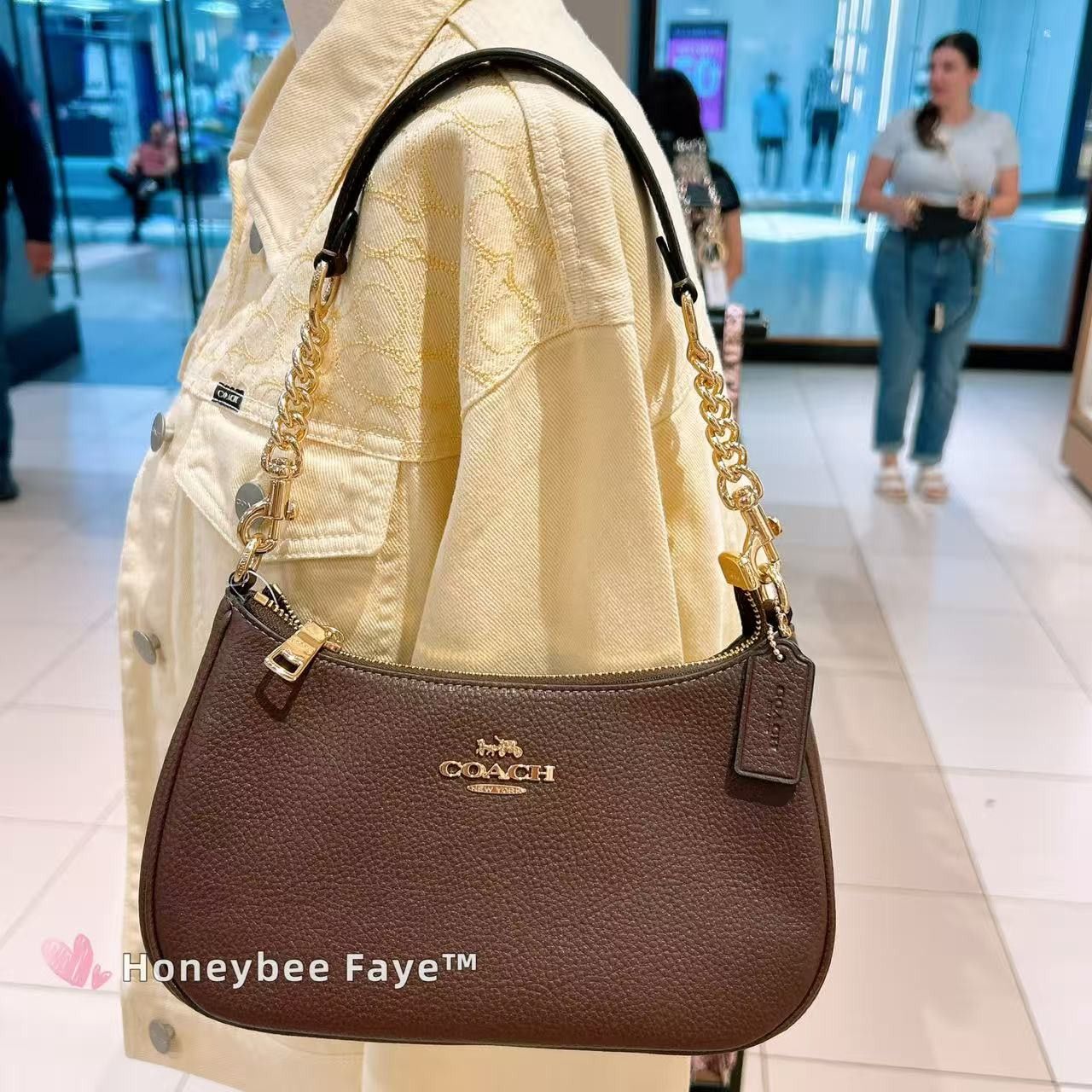 Coach Teri Shoulder Bag CV934 Gold/Maple Size ONE SIZE - 5 Thumbnail