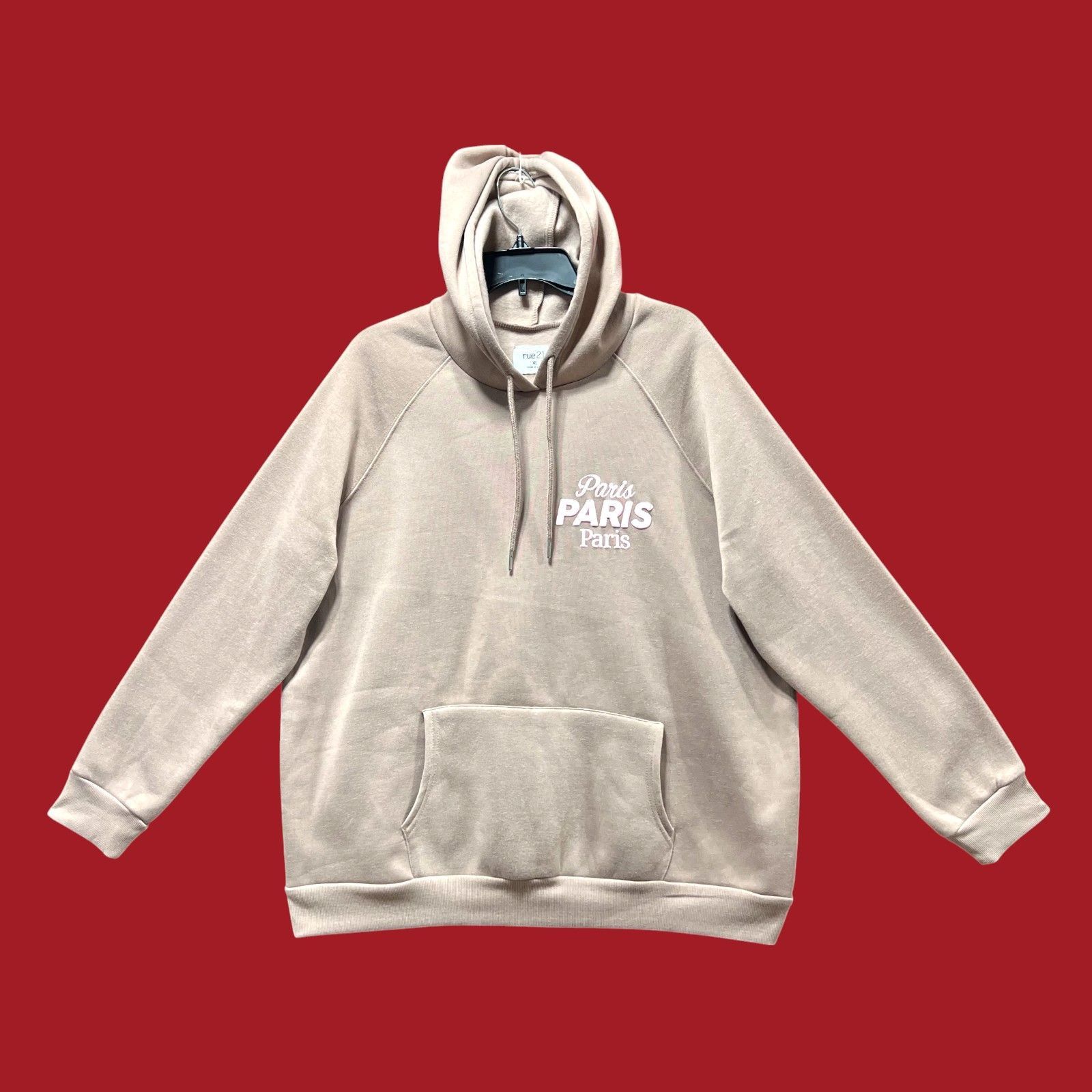 Other Rue 24 - Women's Long Sleeve Hooded Sweatshirt - Brown - Ext Size XL / US 12-14 / IT 48-50 - 1 Thumbnail