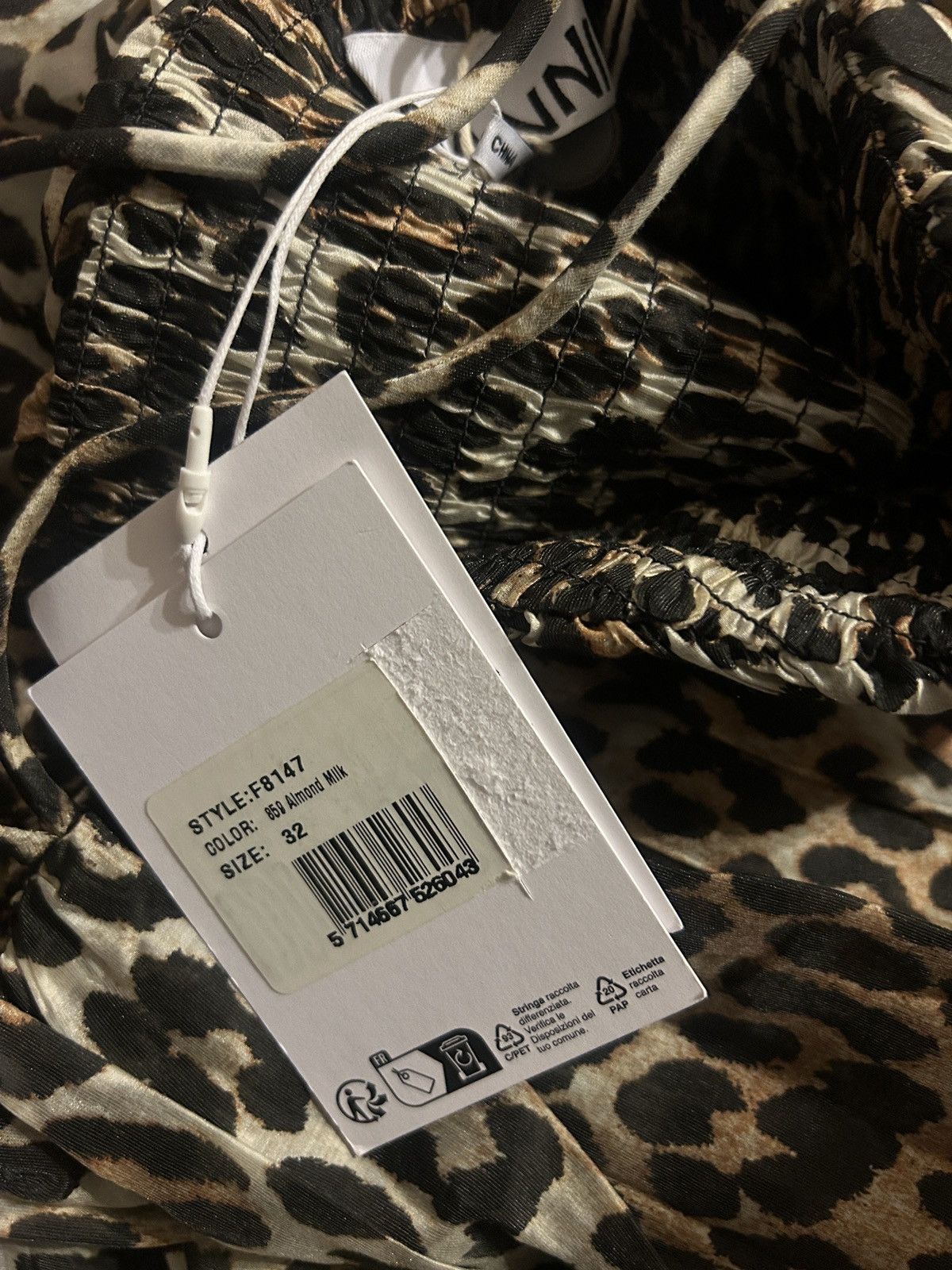Ganni GANNI Leopard-print TENCEL™-blend voile midi dress size EU32 Size XS / US 0-2 / IT 36-38 - 7 Thumbnail