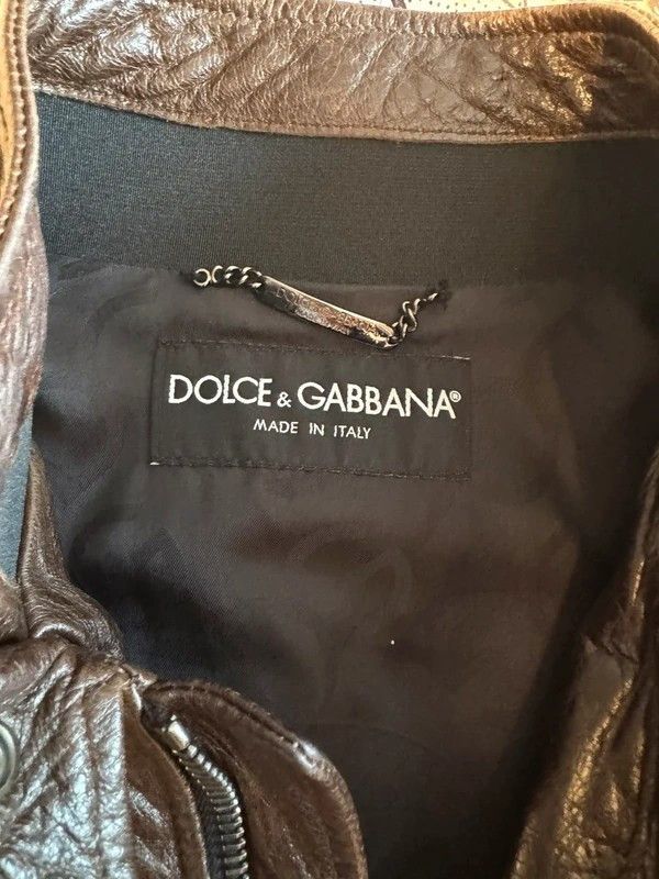 Dolce & Gabbana LAMBSKIN LEATHER BIKER JACKET Size US M / EU 48-50 / 2 - 3 Thumbnail