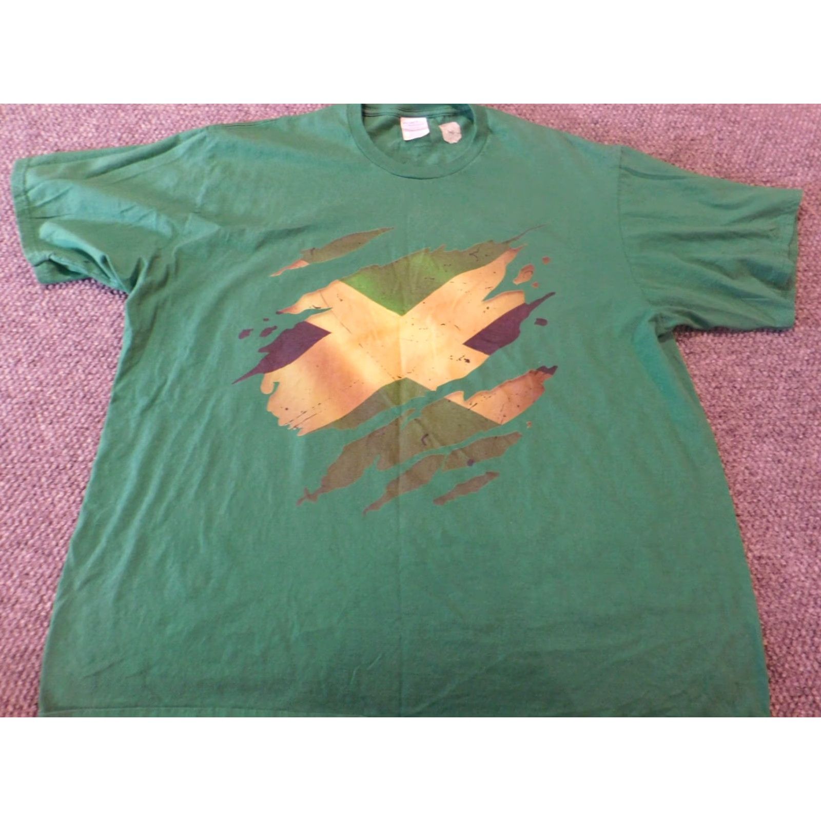 Port & Company Port & Company Jamaica Mens Shirt T-Shirt 2XL Green Short Sleeve Crew Neck Solid Logo Classic Vintage: No (adjusted to conform) Size US XXL / EU 58 / 5 - 2 Thumbnail