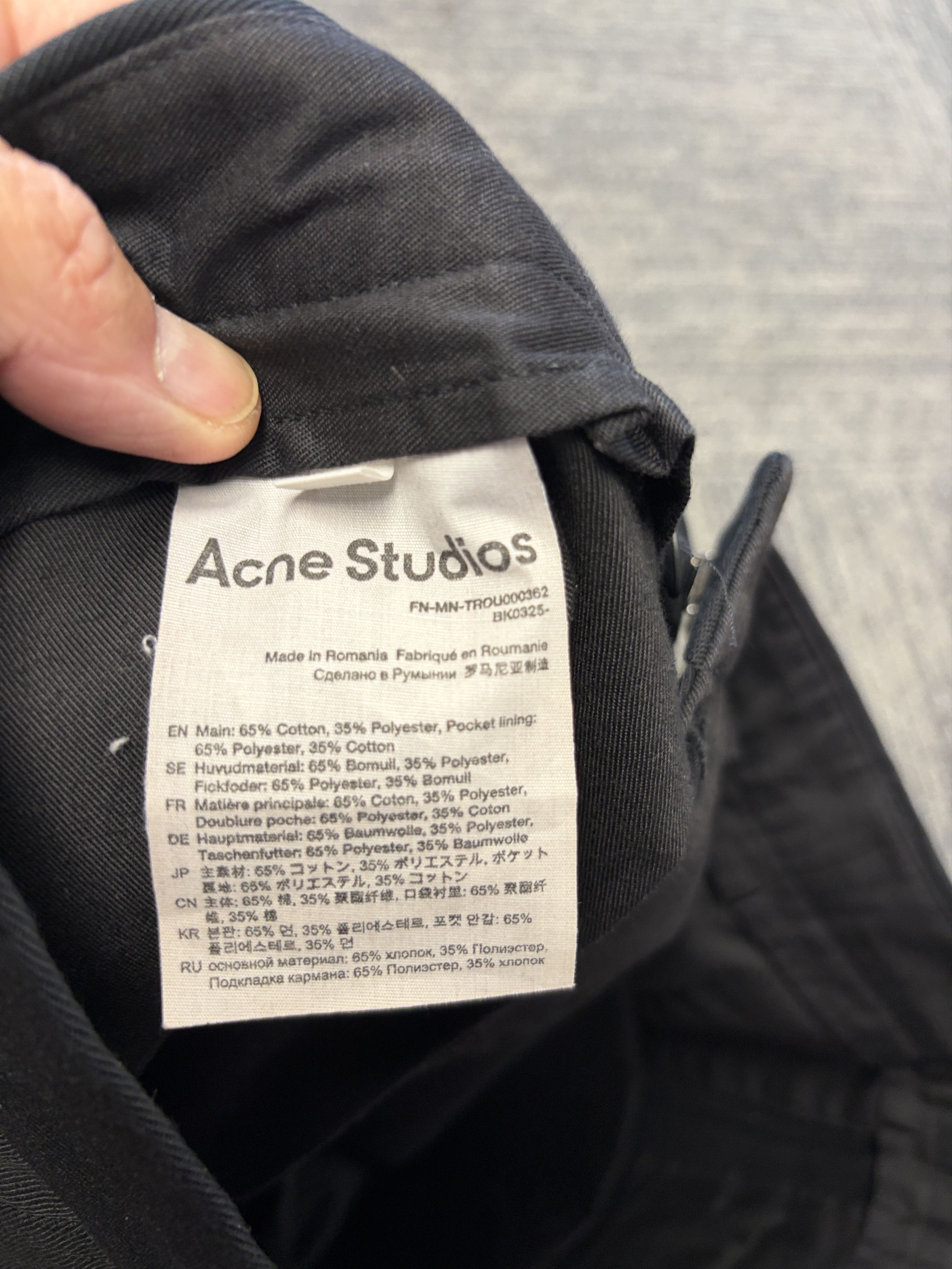 Acne Studios Acne Studios Chino jet black sz34 Size US 34 / EU 50 - 4 Thumbnail