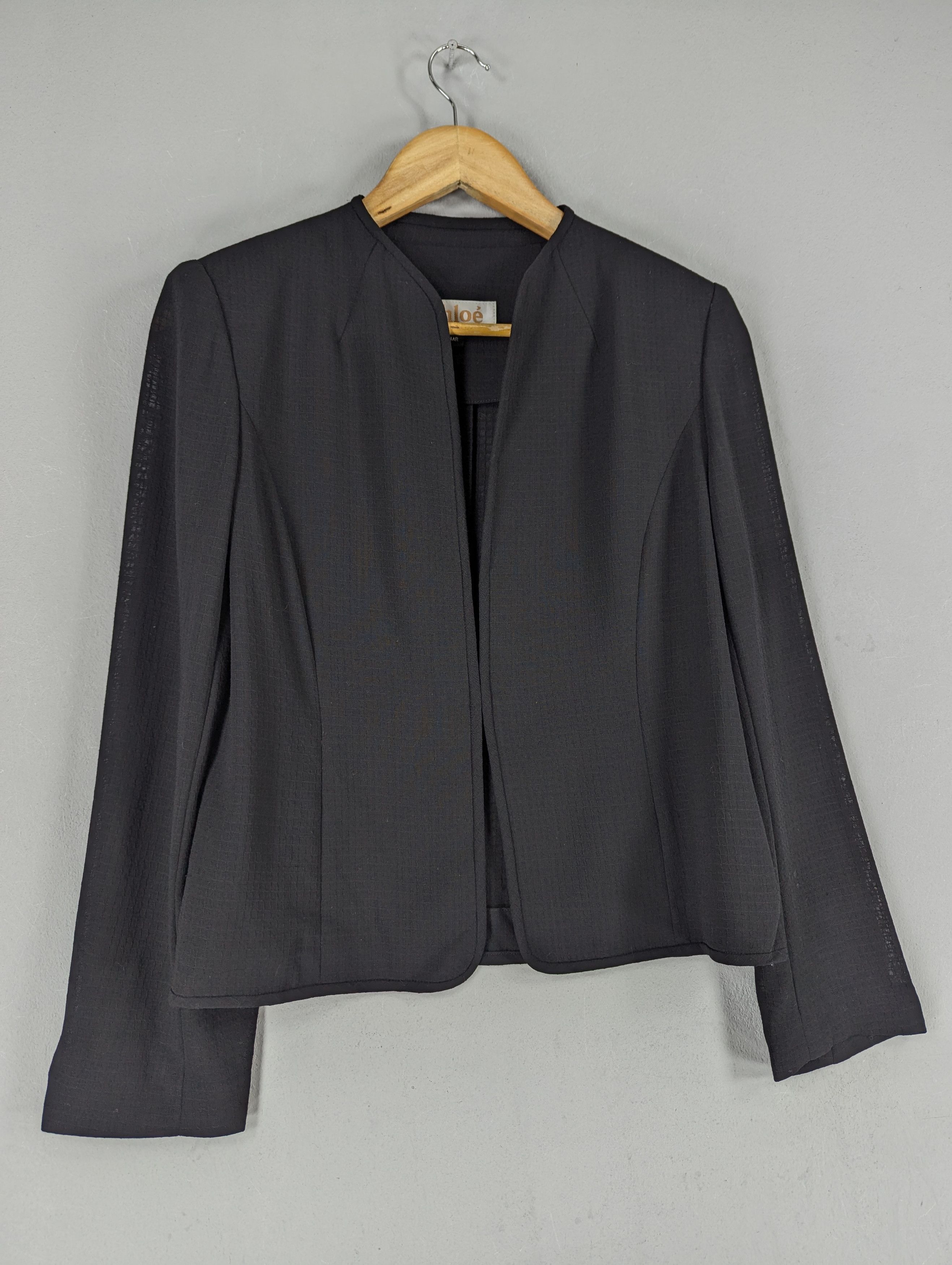 Chloe Women's Chloe Formal Black Suit Blazer Jacket Size S / US 4 / IT 40 - 3 Thumbnail