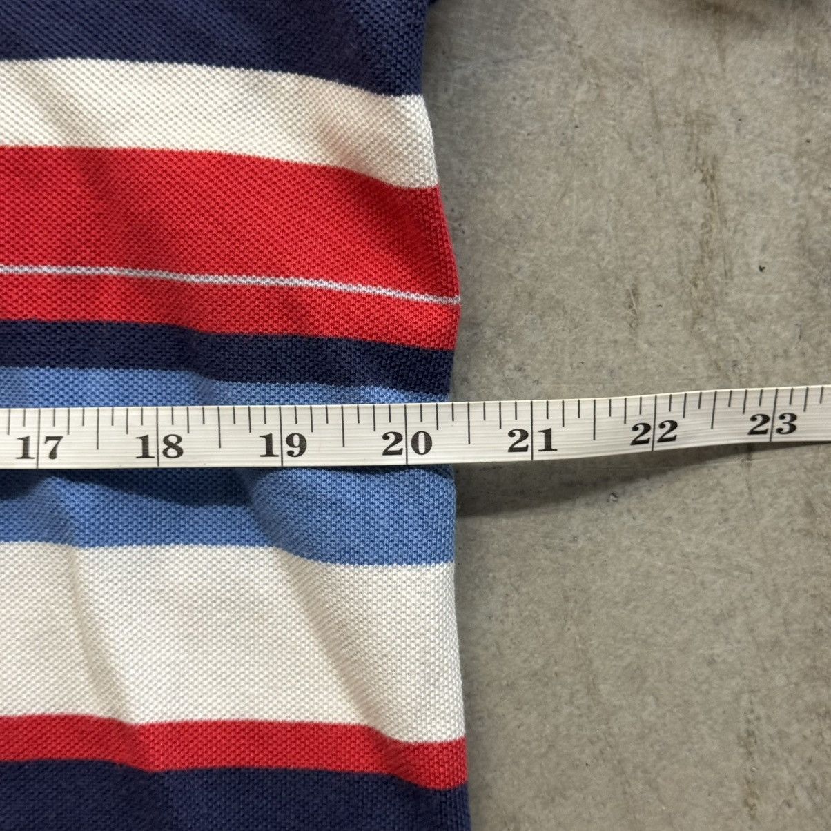 Chaps Ralph Lauren Vintage 90s Y2K Chaps Red Striped Polo Shirt Large Size US L / EU 52-54 / 3 - 5 Thumbnail