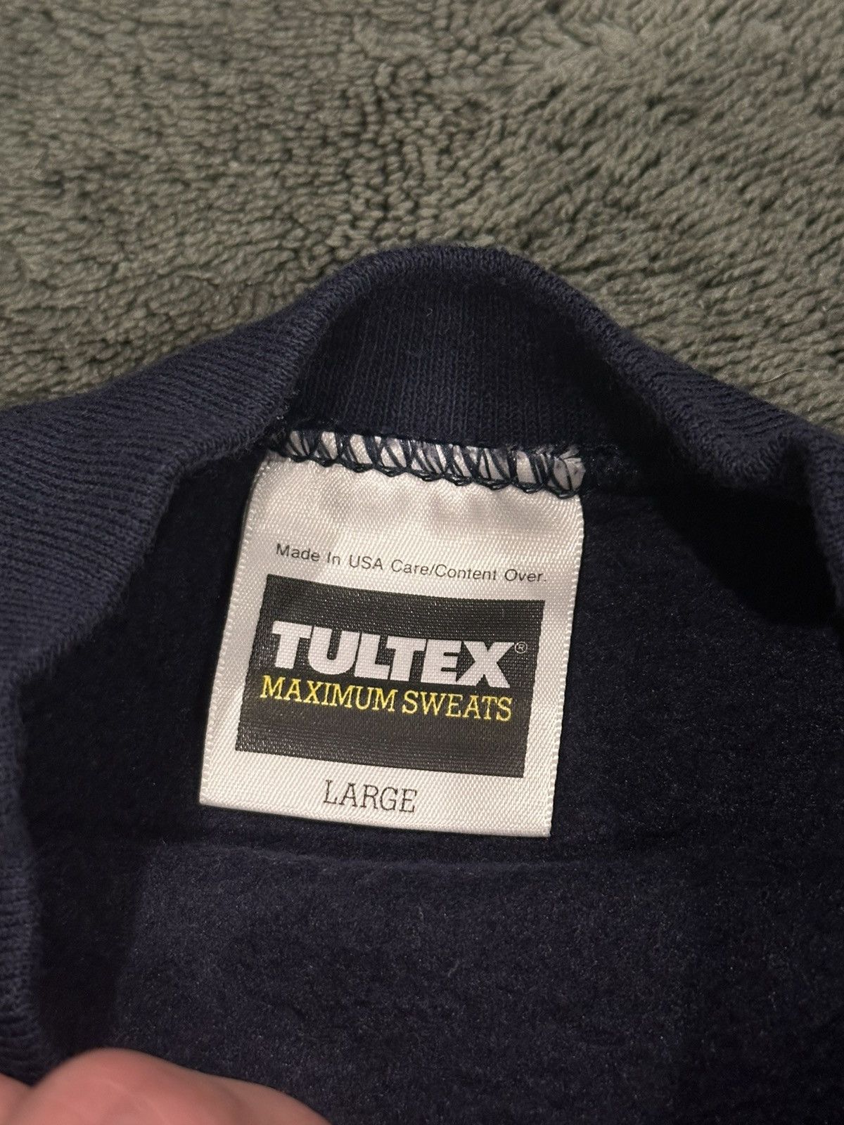 Tultex × Vintage Vintage Tulex Navy Blank Sweatshirt Size US L / EU 52-54 / 3 - 2 Thumbnail