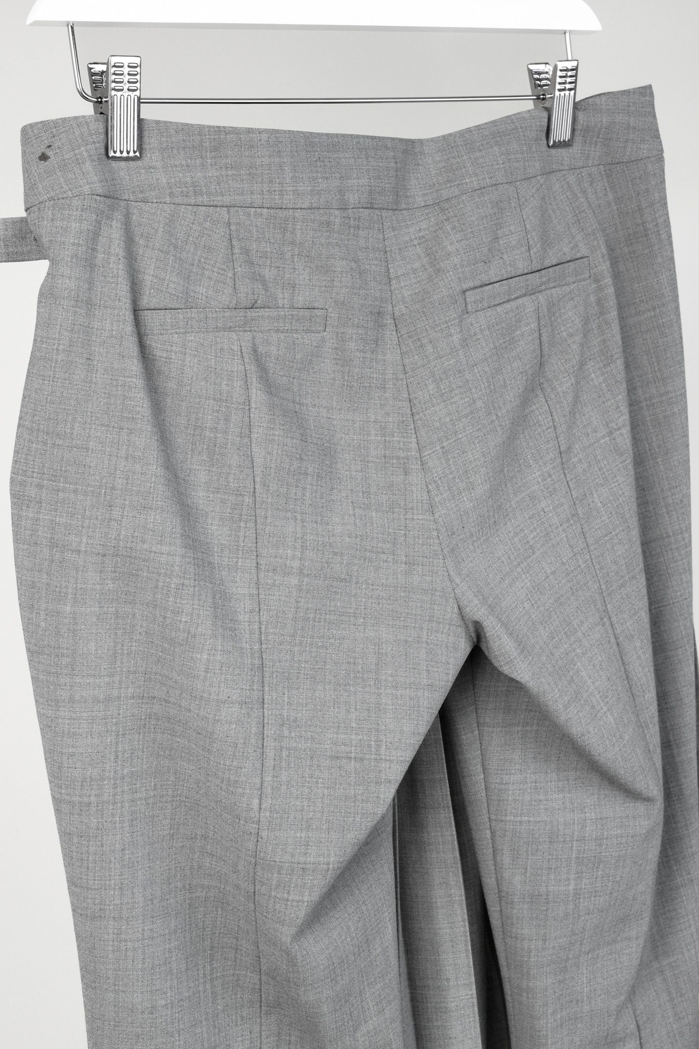 Tibi Tibi Grey Stretch-Wool Layered-Pleated Pants Size 27" / US 4 / IT 40 - 8 Thumbnail