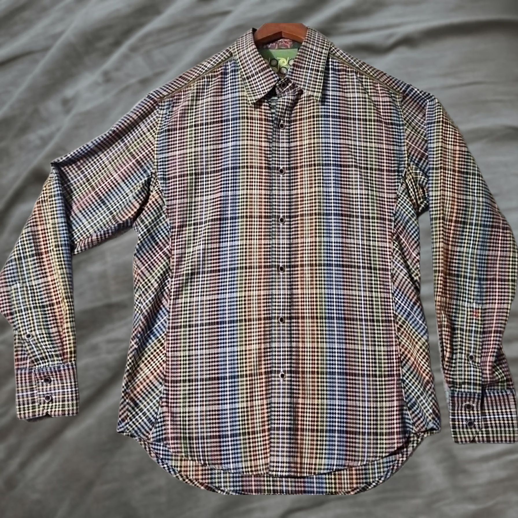 Robert Graham Robert Graham Shirt Men's M Multicolor Plaid Button-Down Long Sleeve Size US M / EU 48-50 / 2 - 1 Thumbnail