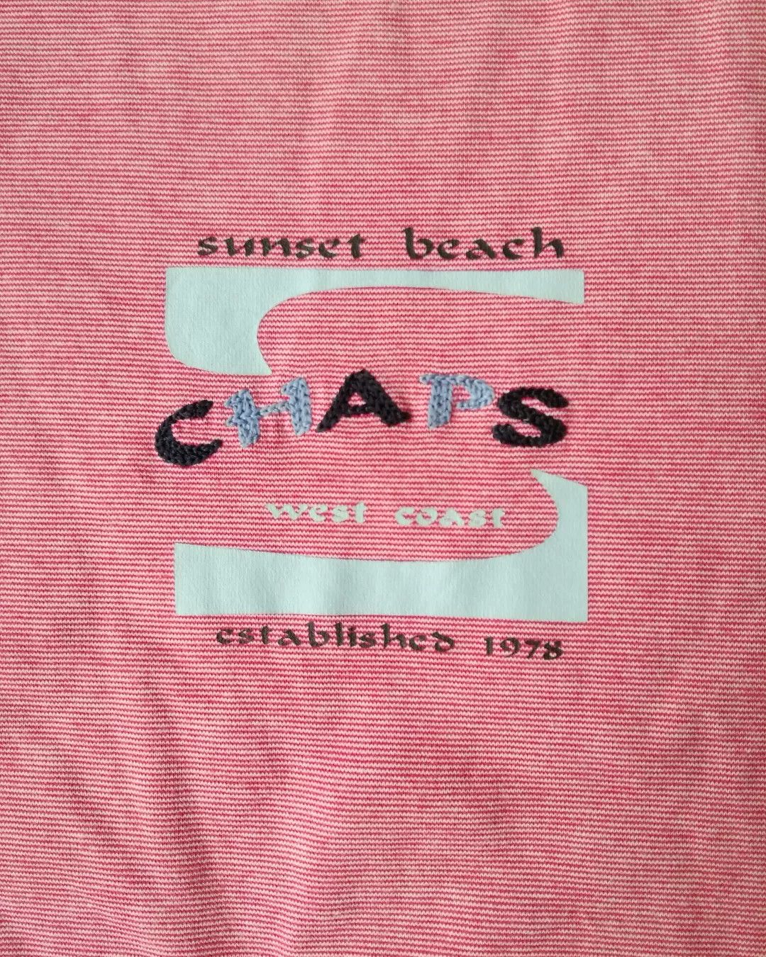 Chaps Ralph Lauren × Polo Ralph Lauren × Ralph Lauren Vintage Chaps Ralph Lauren Striped Pink Tees Size L / US 10 / IT 46 - 2 Thumbnail