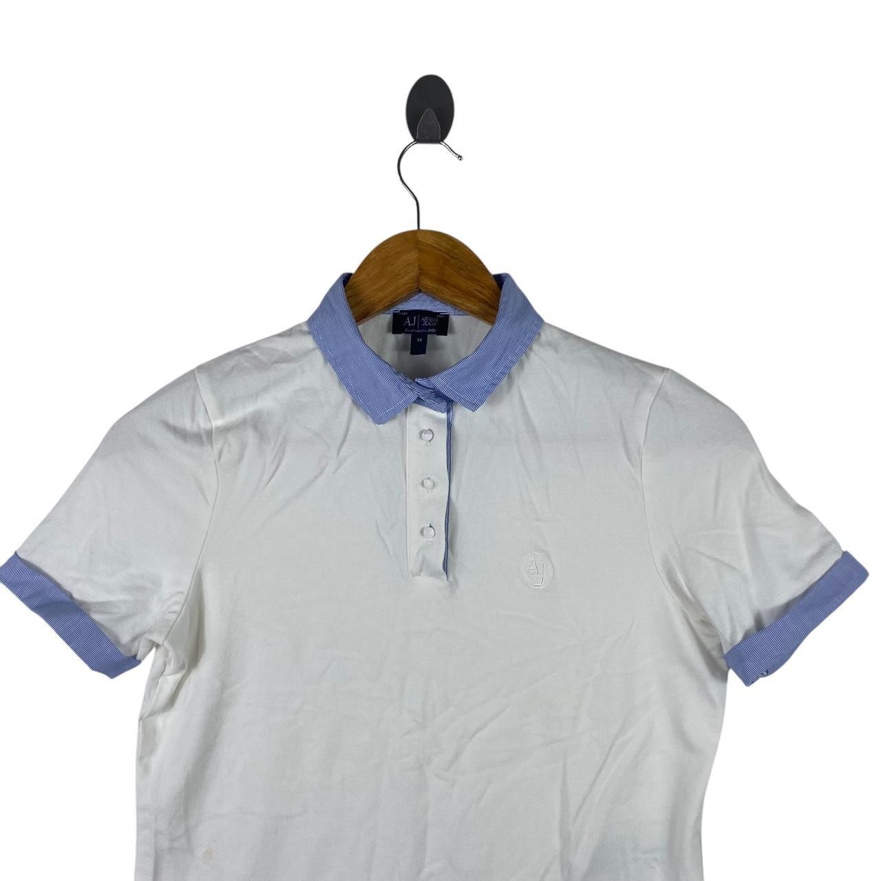 Armani ARMANI JEANS EMPORIO Giorgio Plain Polo Tee Shirt Top Collar Size S / US 4 / IT 40 - 2 Thumbnail
