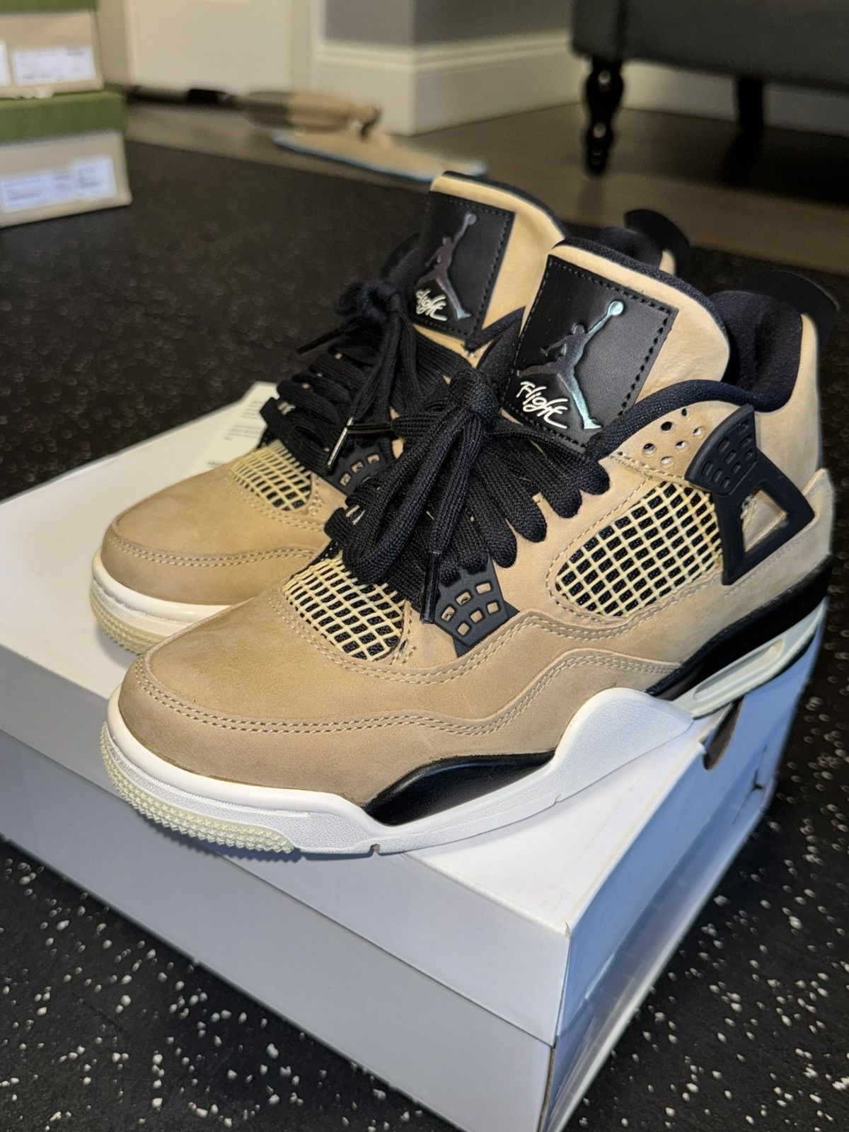 Jordan Brand × Nike Air Jordan 4 iv mushroom sz 7 women’s or 5.5Y boys Size US 7 / IT 37 - 7 Thumbnail