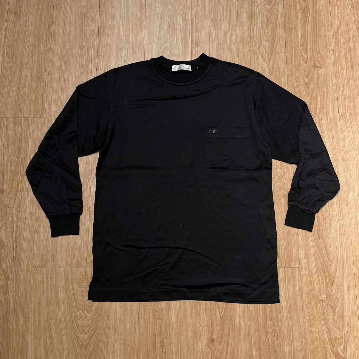 Balenciaga Vintage 90s Balenciaga Long Sleeve T-Shirt BB Logo Size US M / EU 48-50 / 2 - 2 Thumbnail