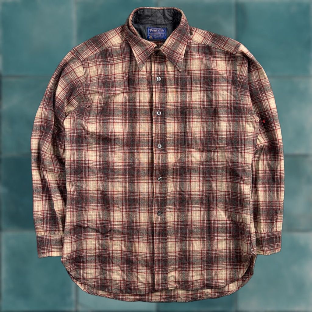 Pendleton VINTAGE Pendleton Shirt Mens L Red Wool Flannel Button-Up Collared 60s 70s Preppy Outdoors Vintage Size US L / EU 52-54 / 3 - 1 Thumbnail