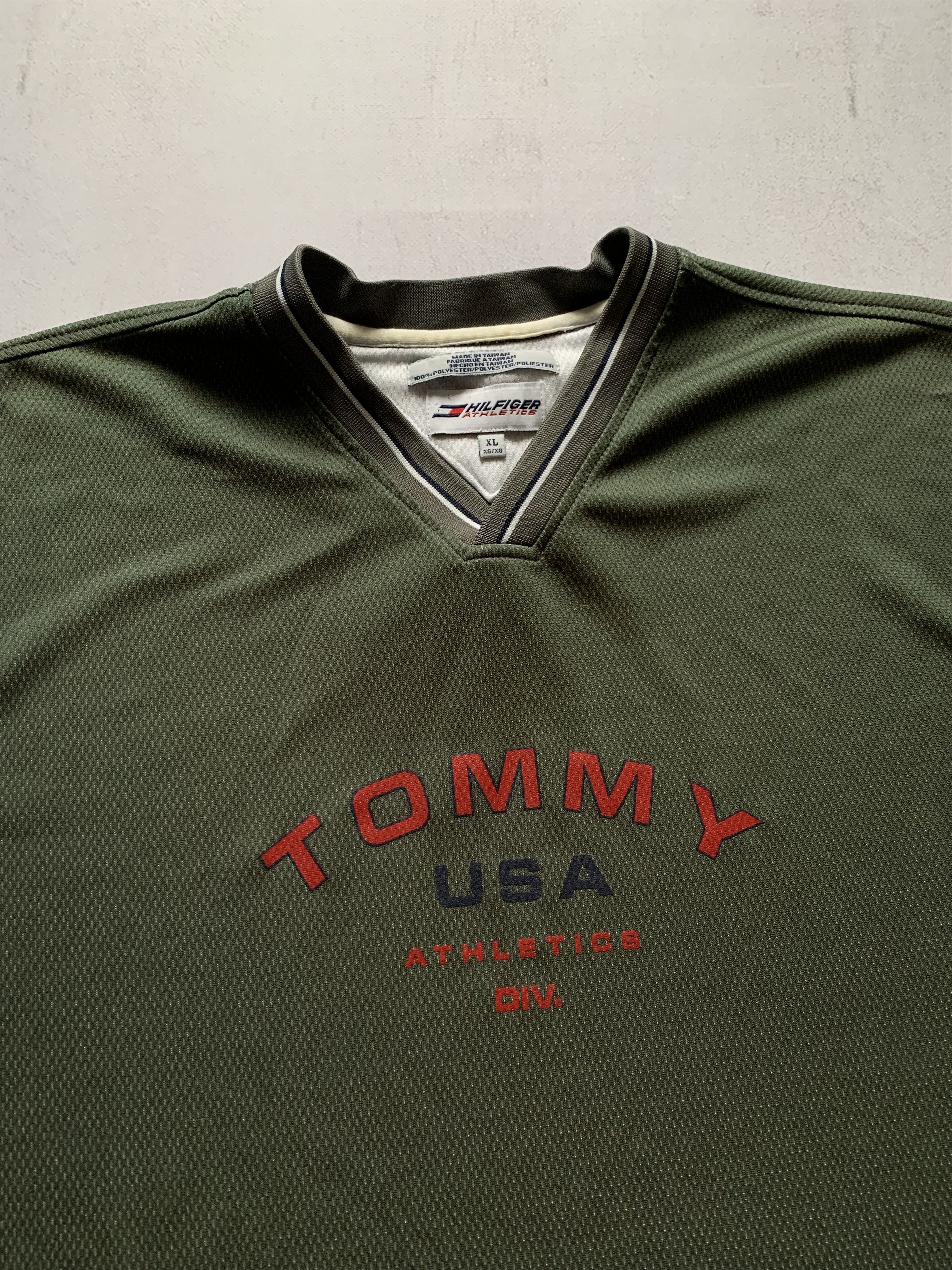 Tommy Hilfiger × Vintage Vintage Tommy Hilfiger Jersey T Shirt Tee Baggy Big Logo 90s Size US XL / EU 56 / 4 - 2 Thumbnail