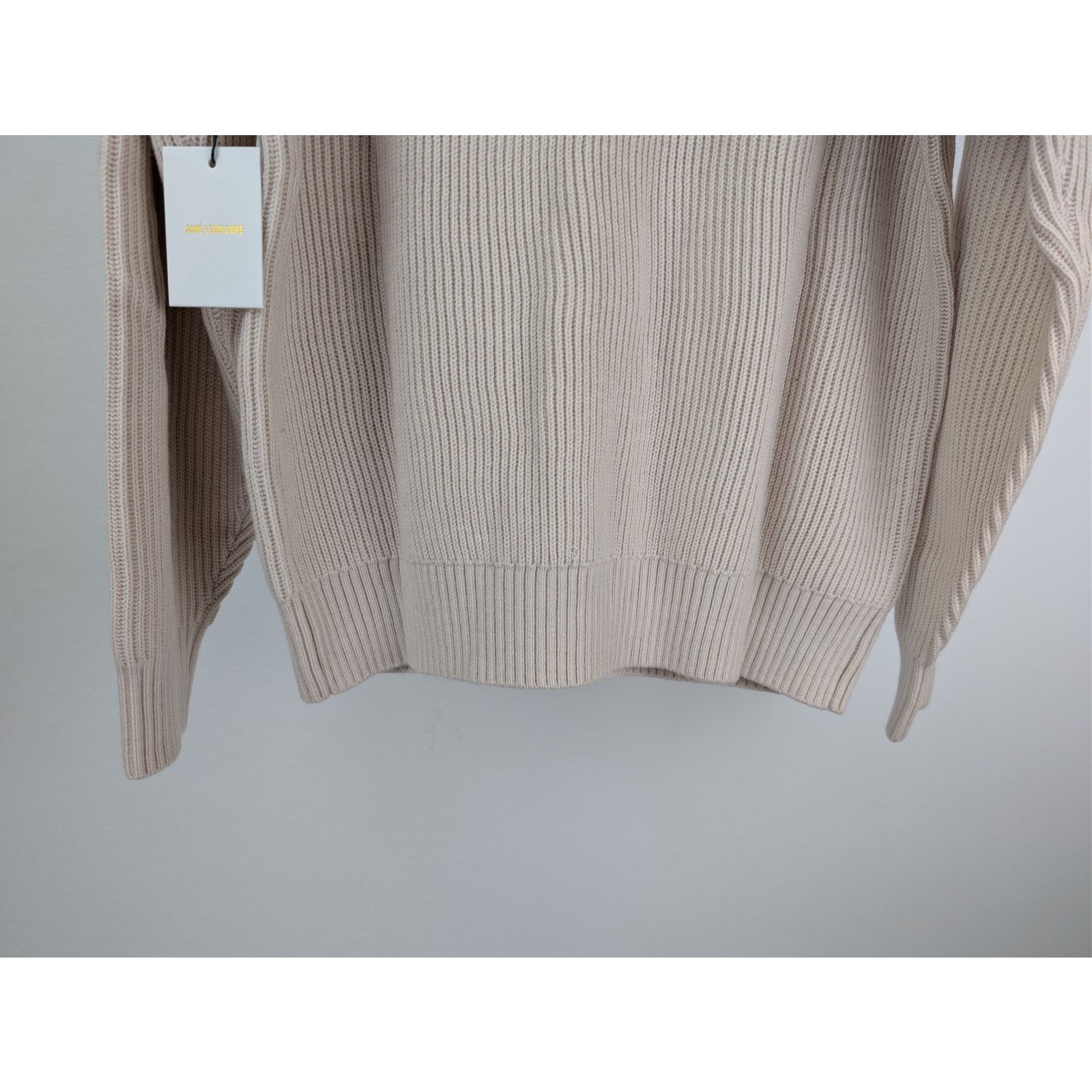 Aime Leon Dore o1rshd1 Shaker Stitch Cardigan Sweater in Oatmeal Size US L / EU 52-54 / 3 - 13 Thumbnail