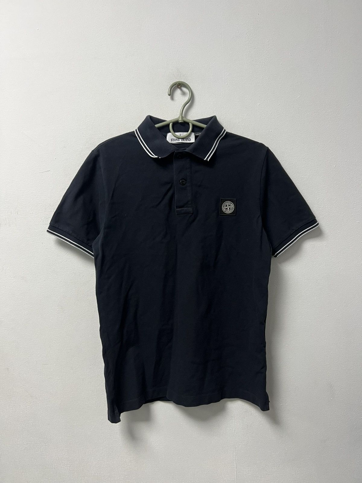 Stone Island Polo T-shirt Blue Luxury Size S