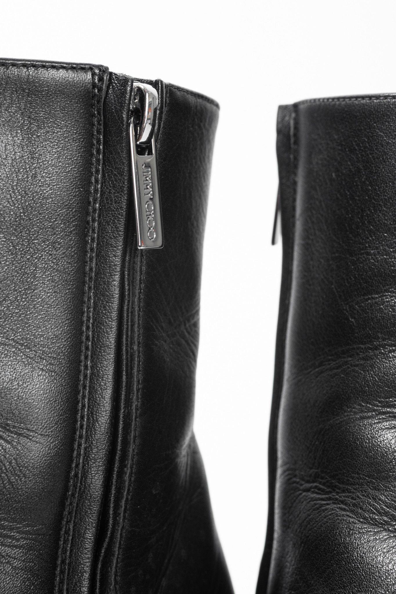 Jimmy Choo Jimmy Choo Mava 35 Smooth Leather Crystal-Trim Ankle Boots Size US 7 / IT 37 - 8 Thumbnail