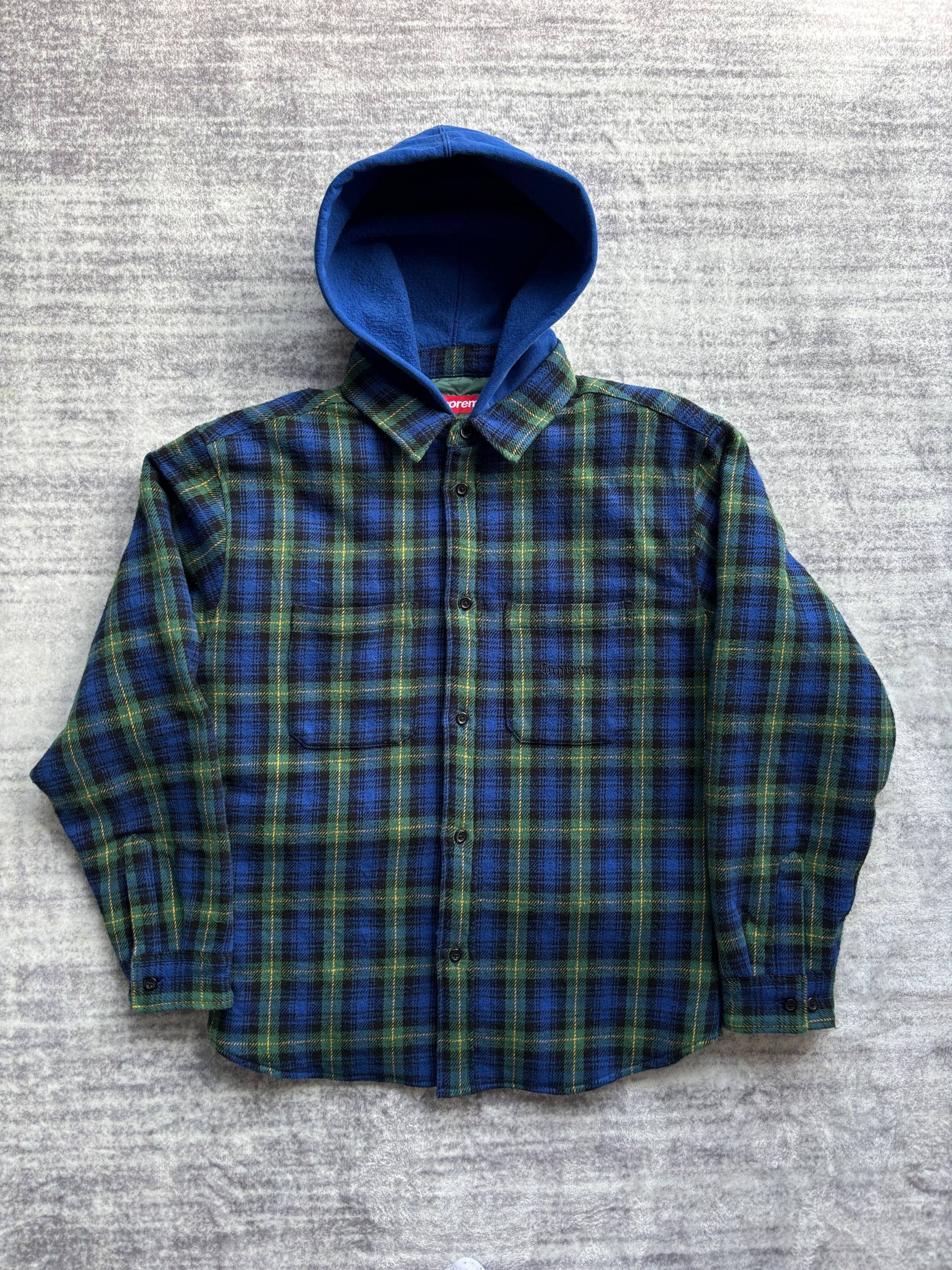 Streetwear × Supreme Supreme Plaid Wool Hooded Work Jacket | Grailed