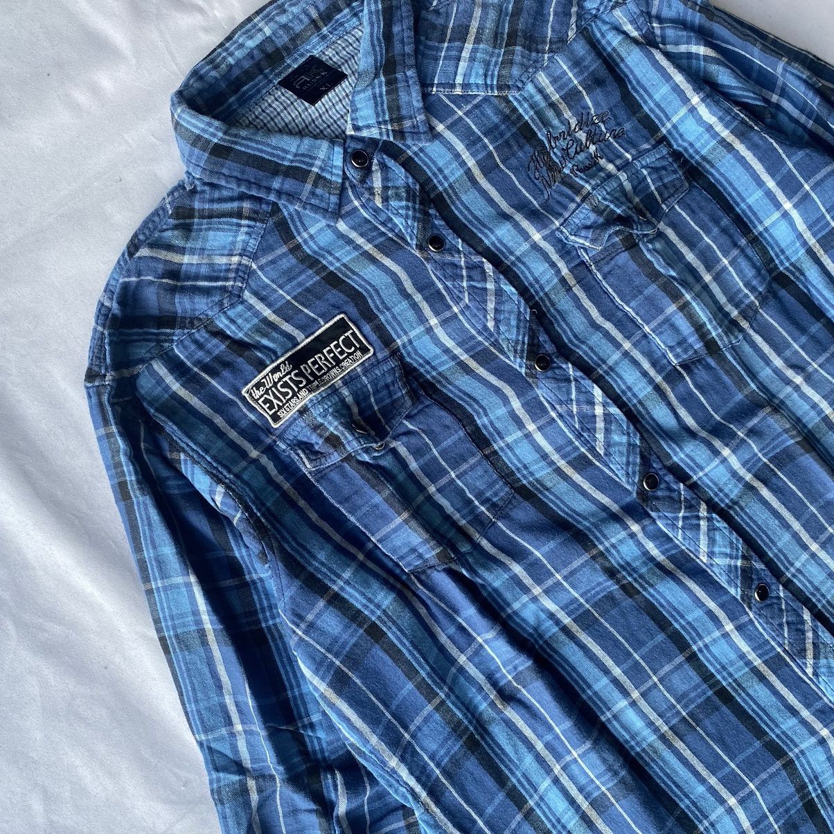 If Six Was Nine × Japanese Brand × Le Grande Bleu (L.G.B.) Japanese Style Russ-K Flannel and Plaid Button Up Shirt Size US XL / EU 56 / 4 - 5 Thumbnail