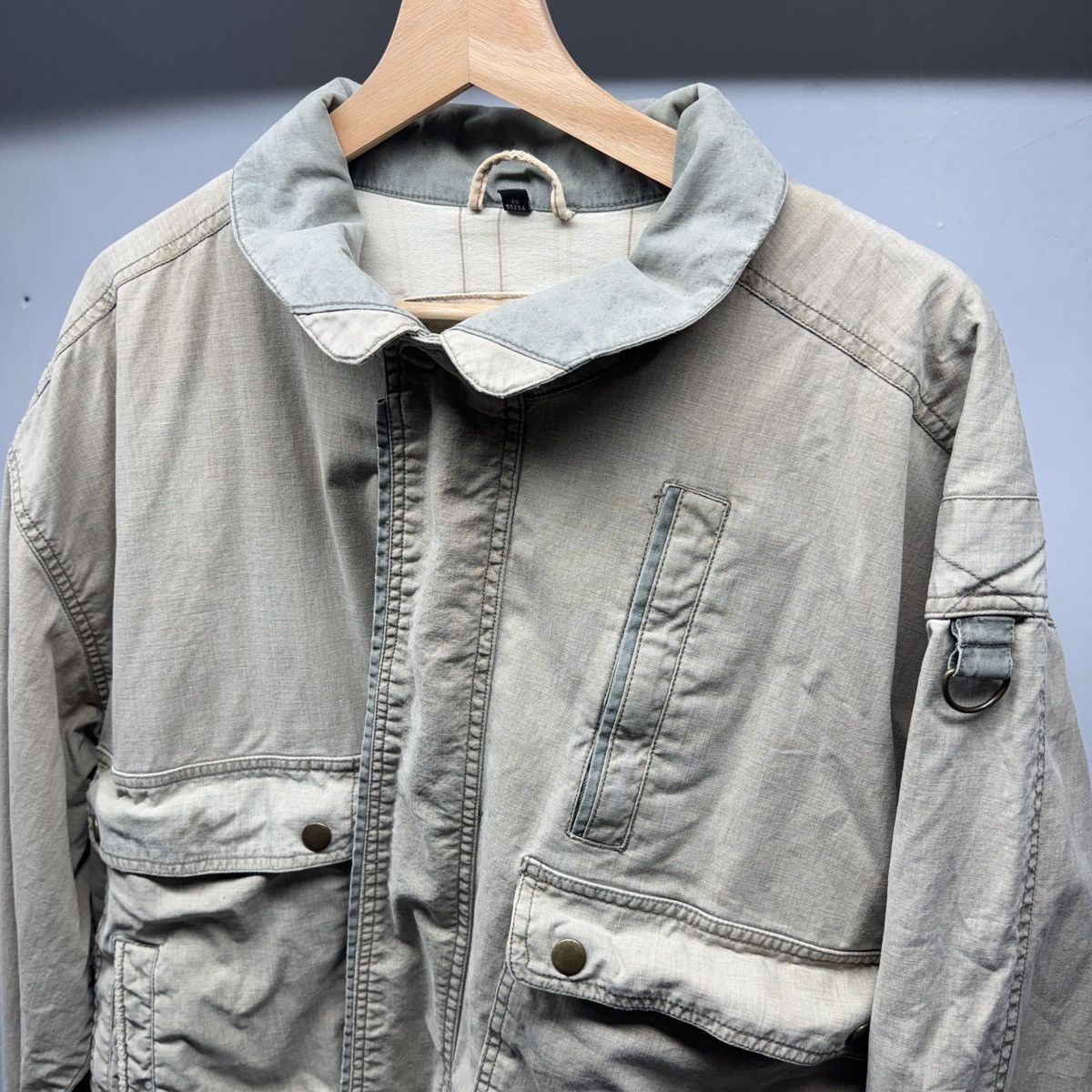 Vintage Thrashed Faded Distressed Field Utility Jacket ERD Grunge Size US L / EU 52-54 / 3 - 6 Thumbnail