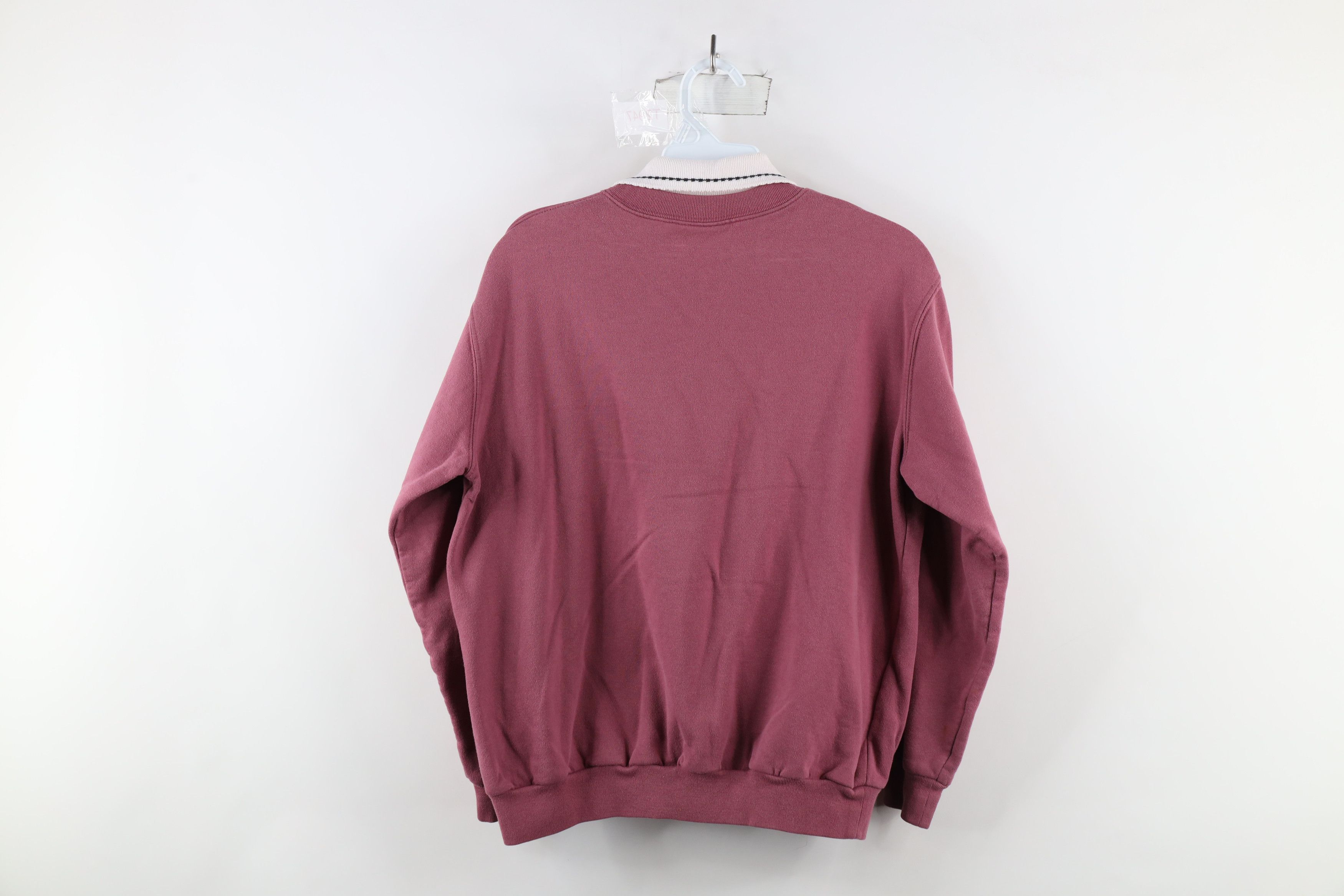 Vintage Vintage 90s Streetwear Heart Flower Collared Sweatshirt Size S / US 4 / IT 40 - 9 Thumbnail