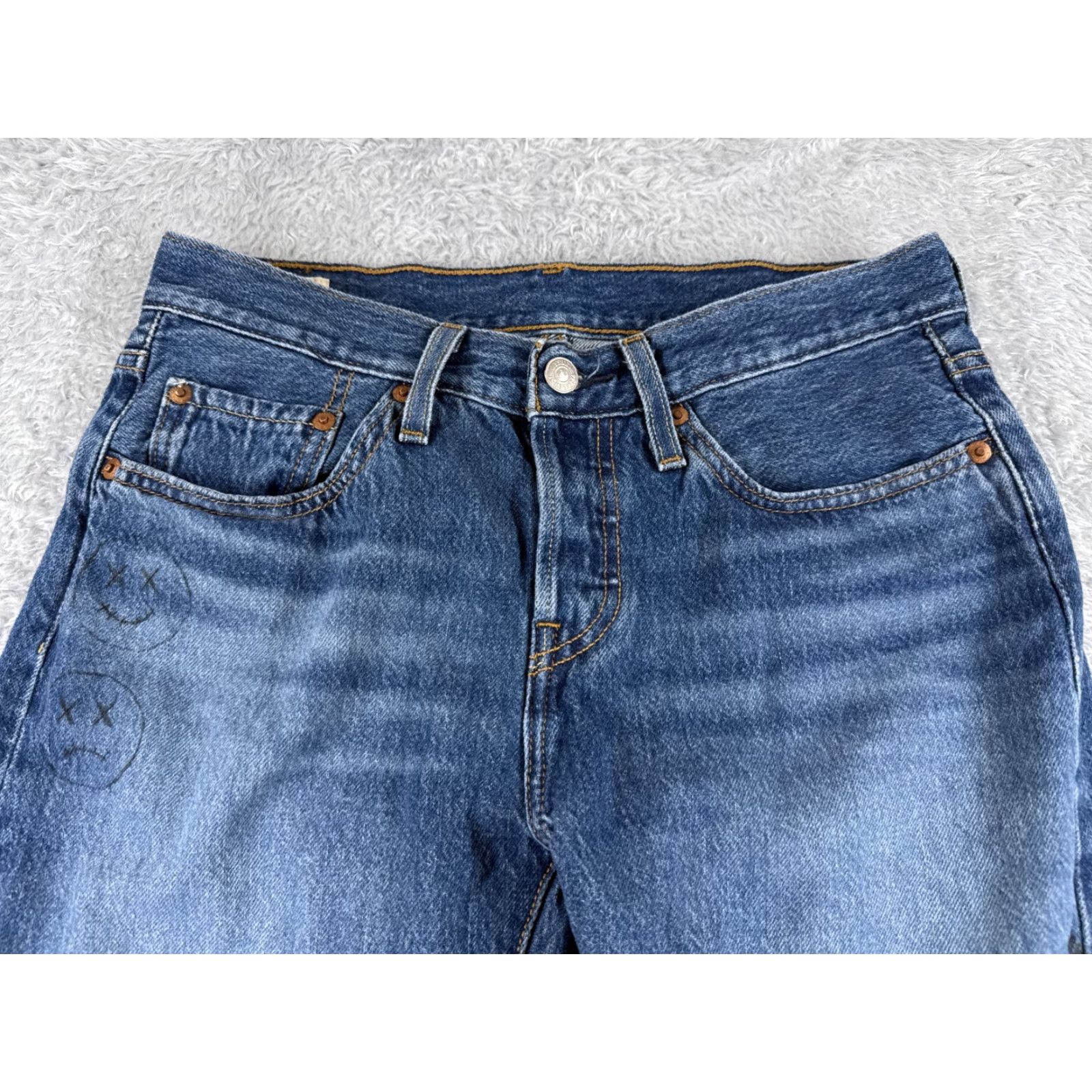 Levi's Levis Jeans Womens 27 Blue Denim 501 XX Tapered Slim Regular 5-Pocket Denim Blue Size 27" / US 4 / IT 40 - 4 Thumbnail