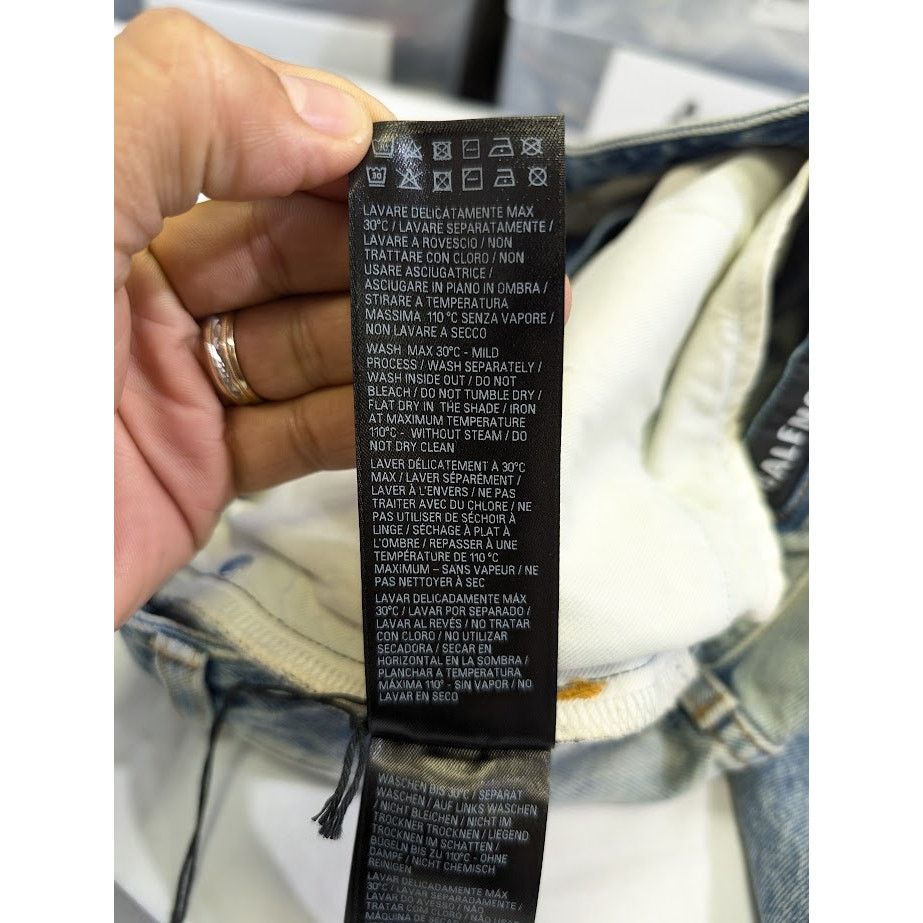Balenciaga o1rshd1 Slim Shorts Organic Japanese Twill in Eco Blue Size US 30 / EU 46 - 15 Thumbnail