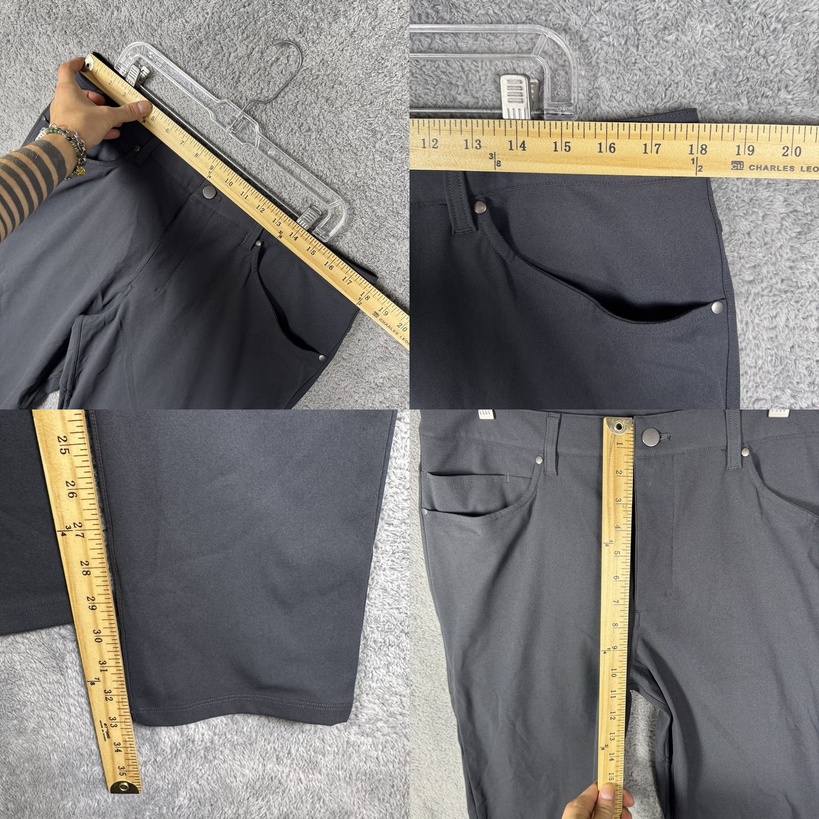 Lululemon Lululemon Pants Men 36x33 Warpstreme Classic 5 Pocket LM5ADAS Obsidian Gray Stretch Size US 36 / EU 52 - 9 Thumbnail