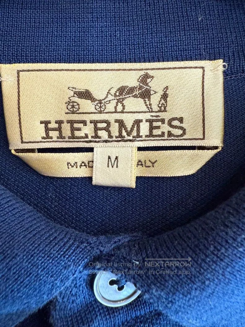 Hermes Hermes Blue short-sleeve polo shirt Size US M / EU 48-50 / 2 - 4 Thumbnail